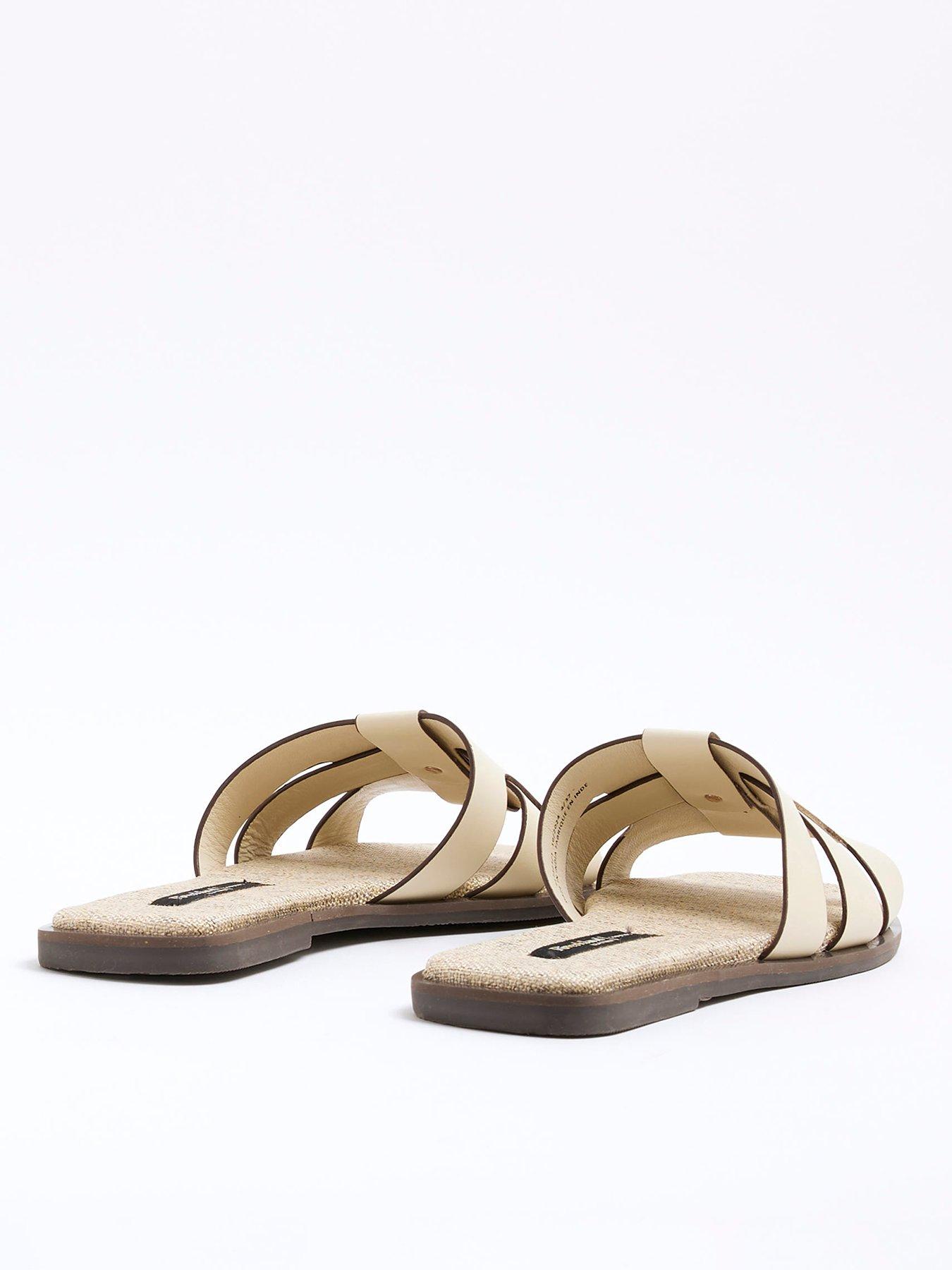  image of river-island-weave-mule-flat-sandal-beige