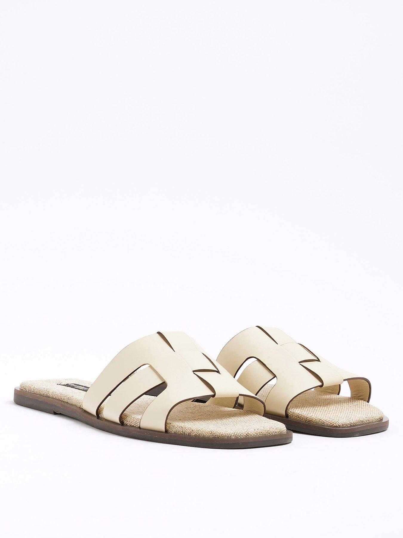 image of river-island-weave-mule-flat-sandal-beige
