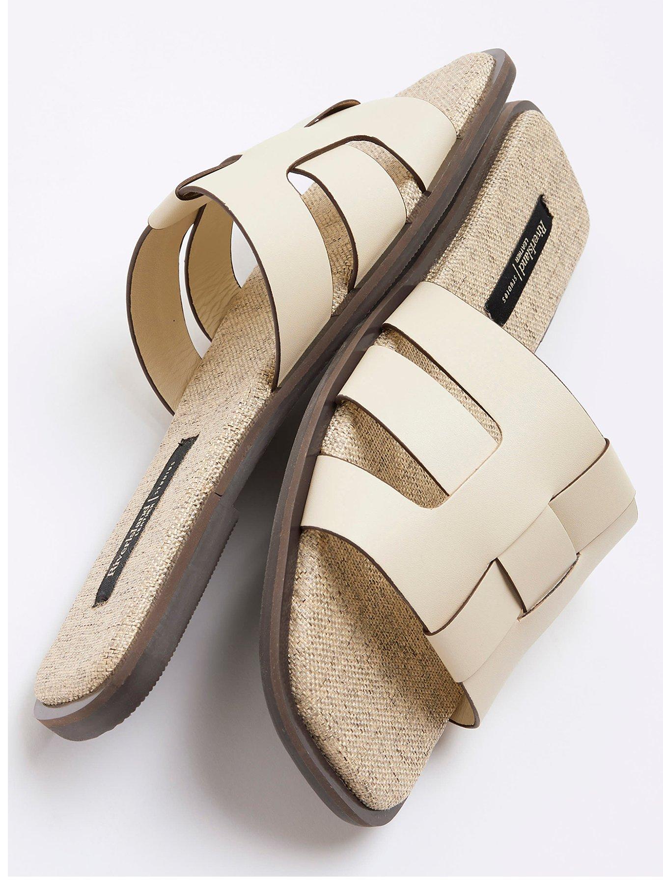  image of river-island-weave-mule-flat-sandal-beige