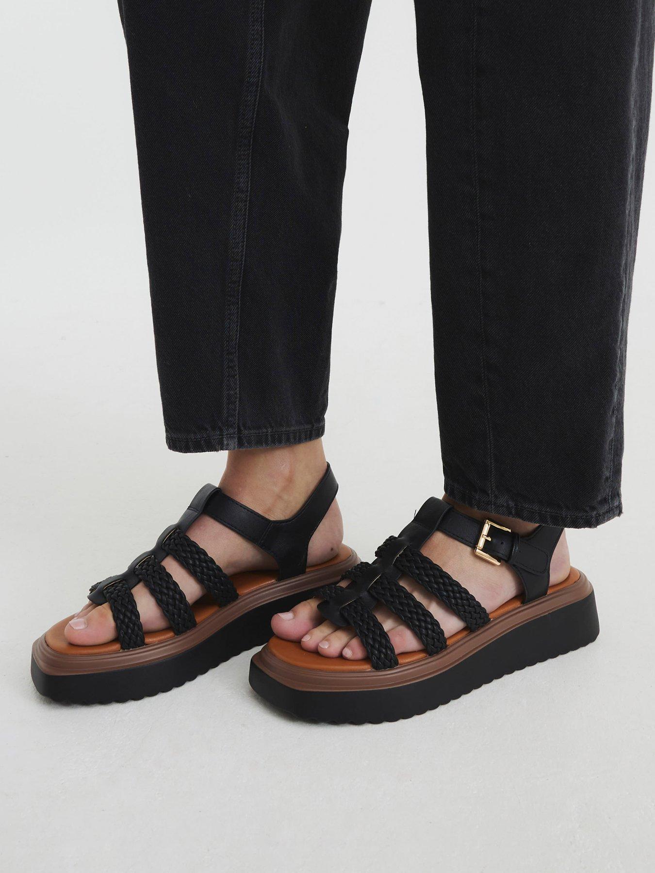  image of river-island-fisherman-flatform-sandal-black