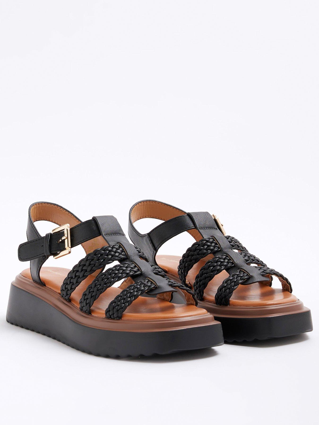 image of river-island-fisherman-flatform-sandal-black