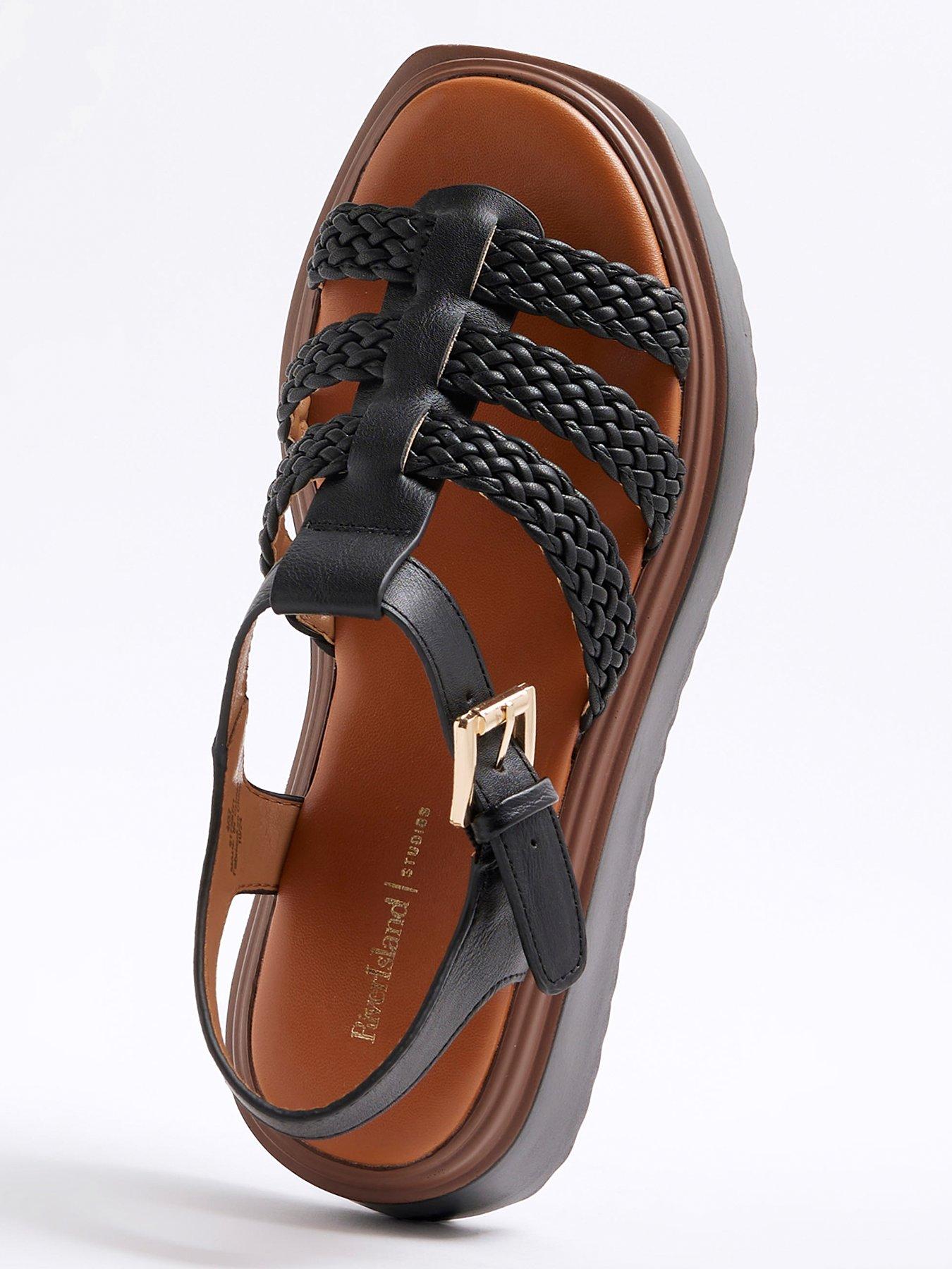  image of river-island-fisherman-flatform-sandal-black