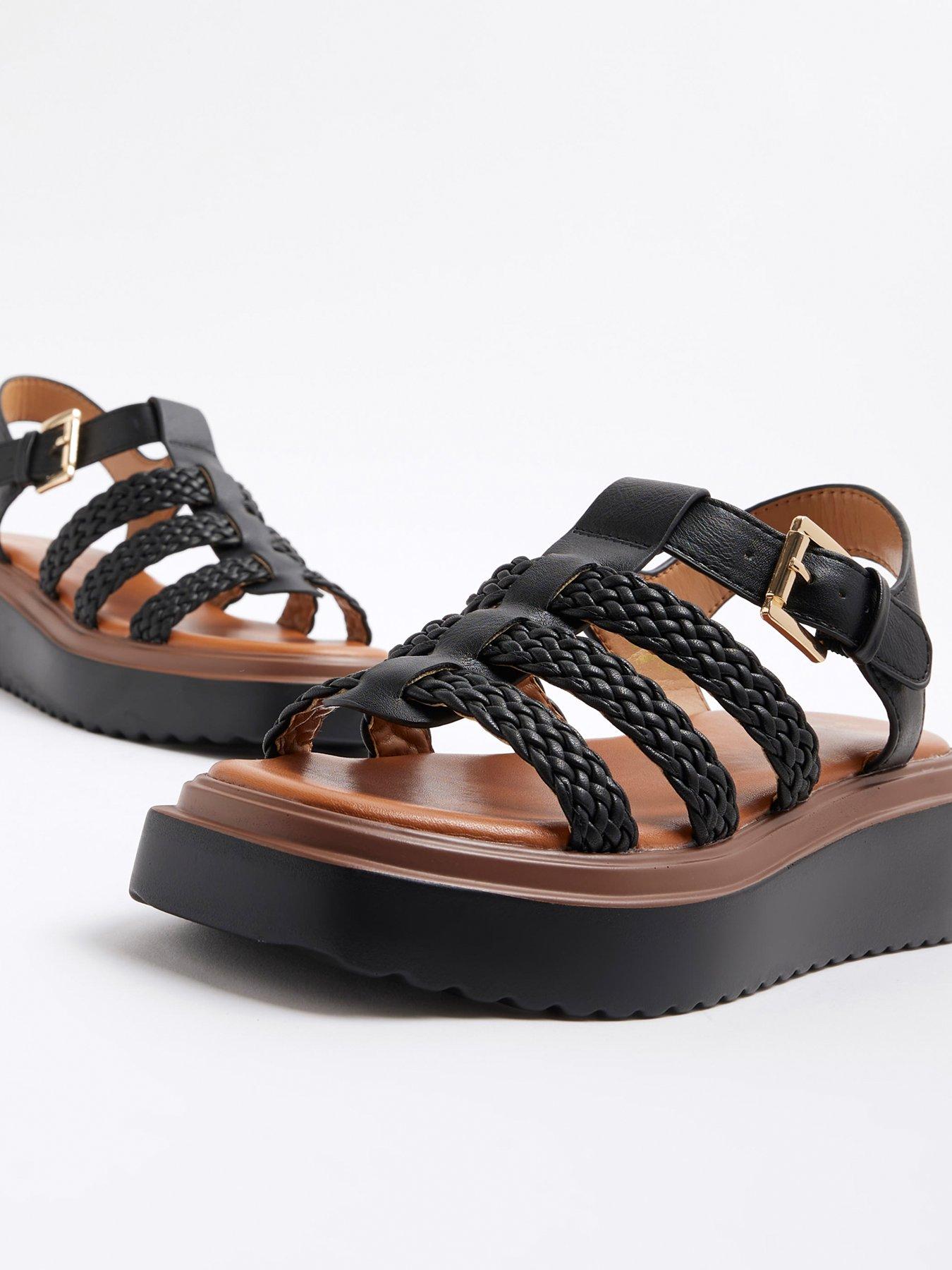  image of river-island-fisherman-flatform-sandal-black
