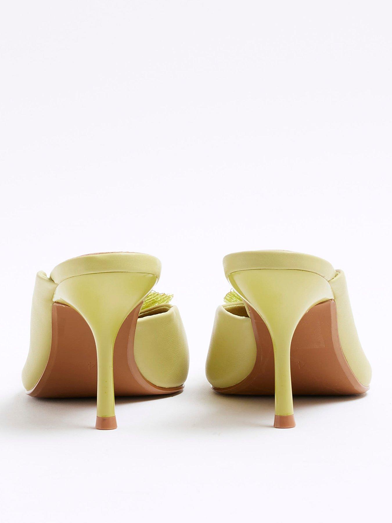  image of river-island-beaded-flower-court-shoe-green
