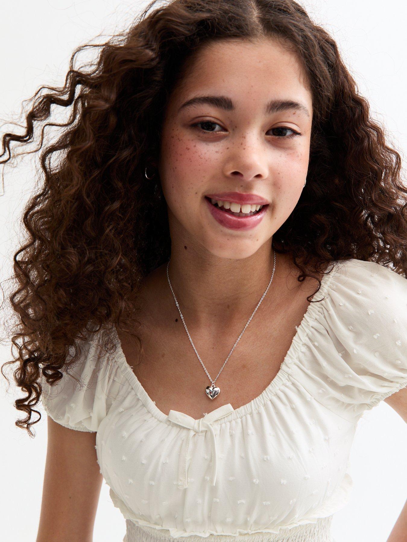  image of new-look-915-milkmaid-dobby-puff-sleeve-shirt-white