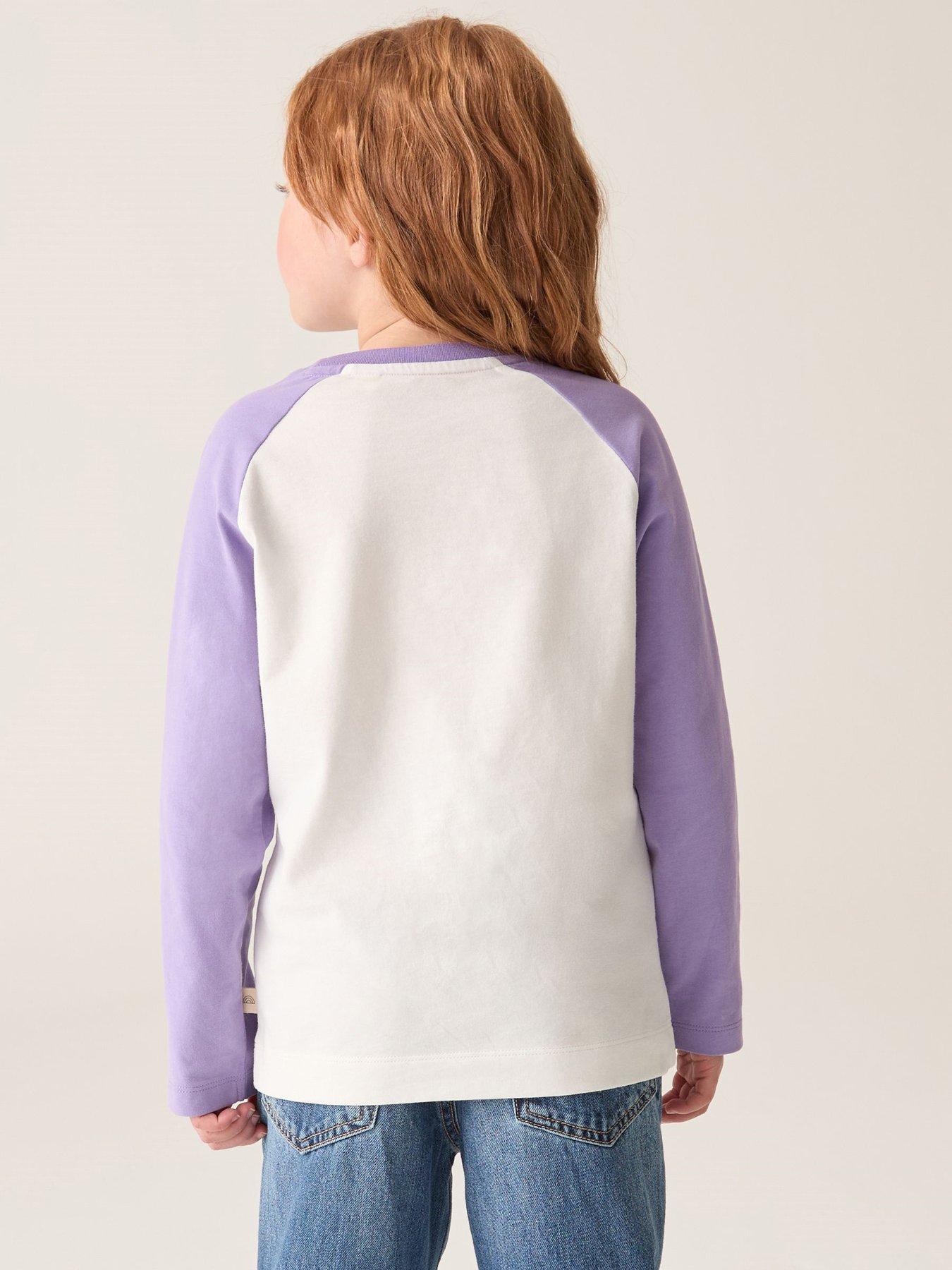 image of little-bird-girls-shooting-heart-long-sleeve-t-shirt-purple