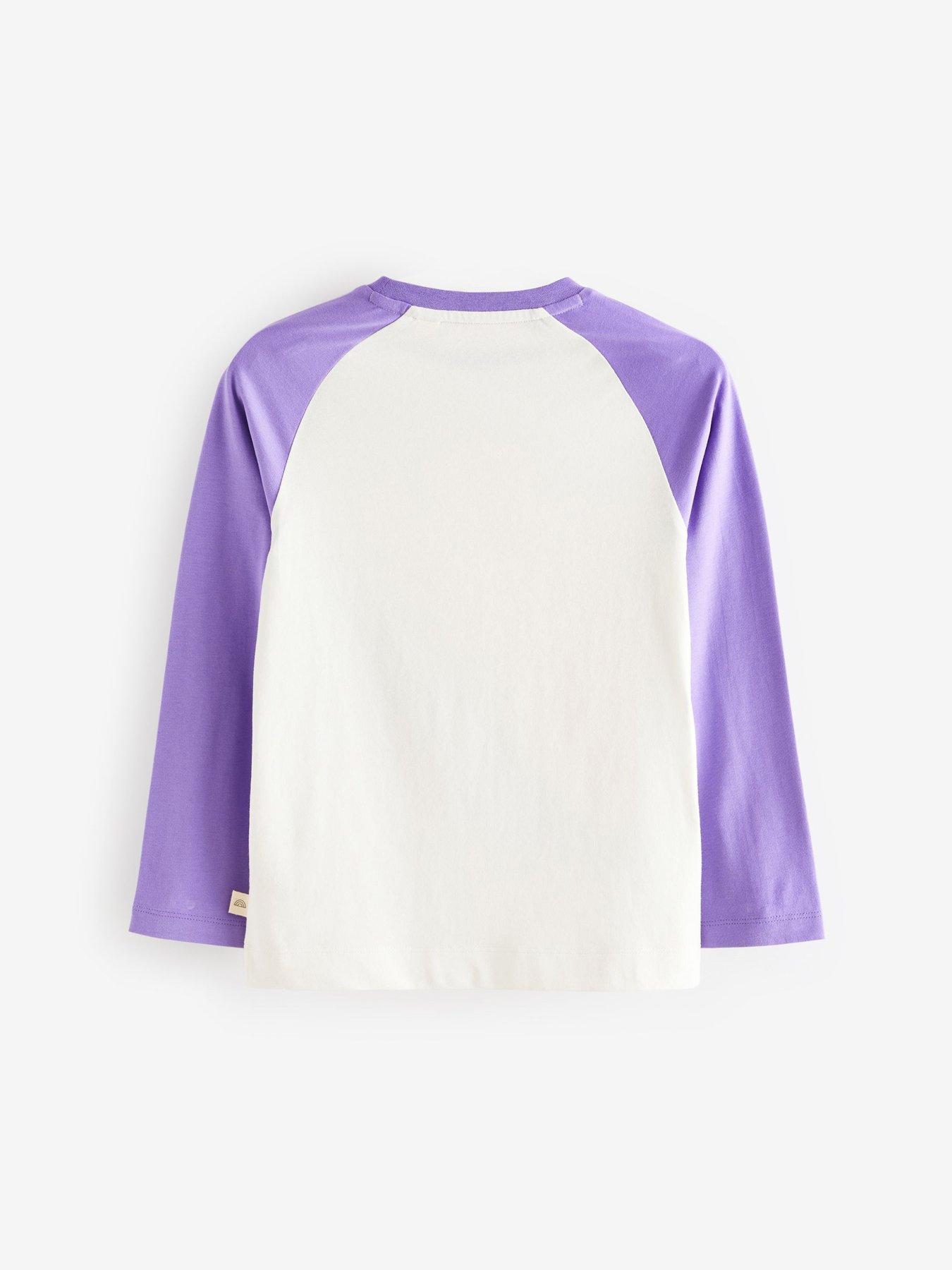  image of little-bird-girls-shooting-heart-long-sleeve-t-shirt-purple