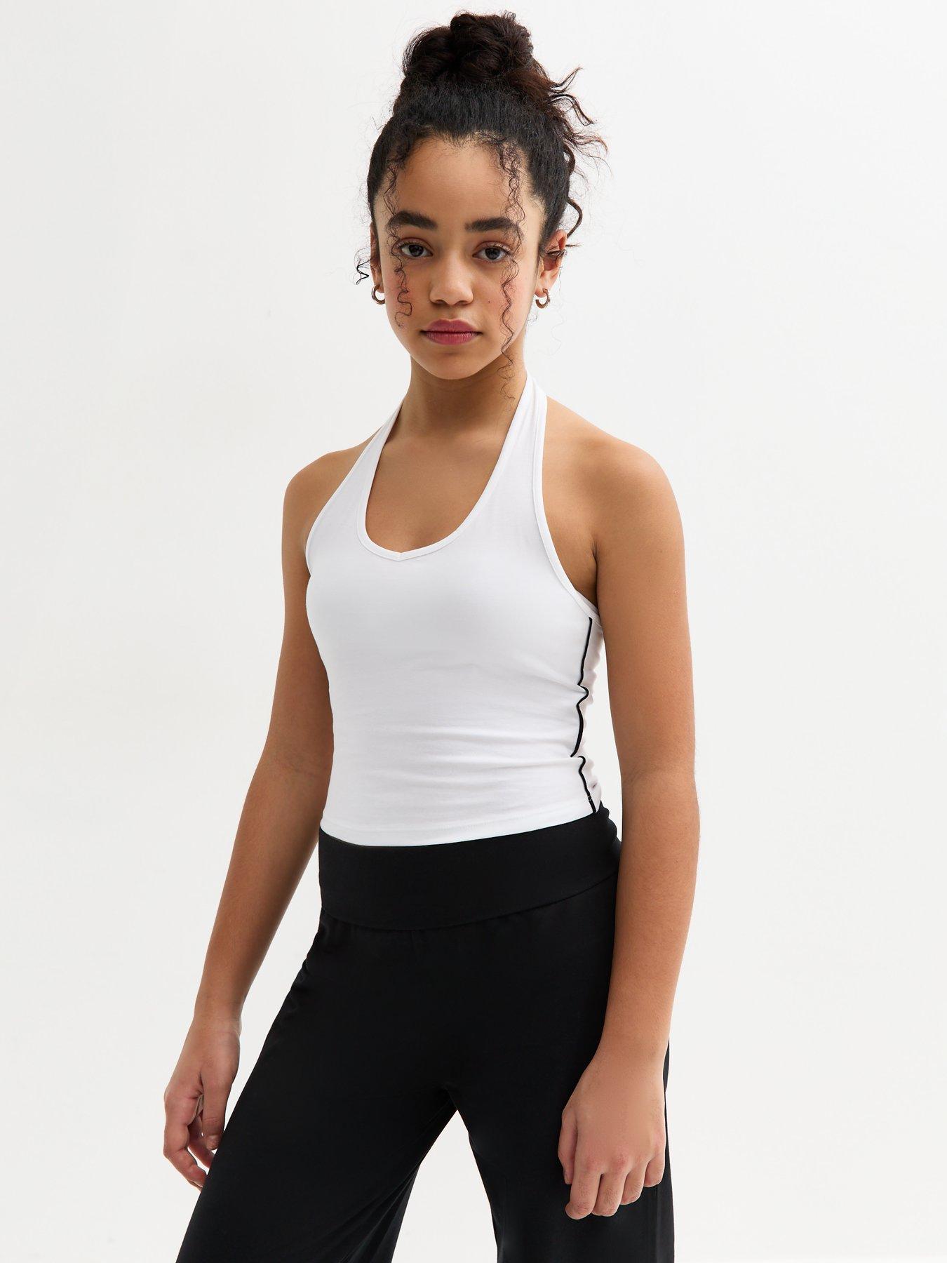 new-look-915-girls-contrast-trim-halterneck-top-white