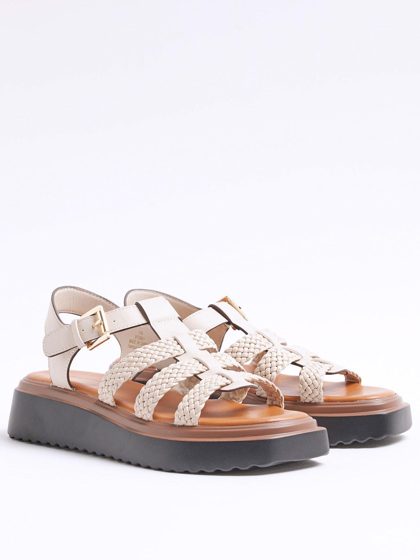  image of river-island-fisherman-flatform-sandal-cream