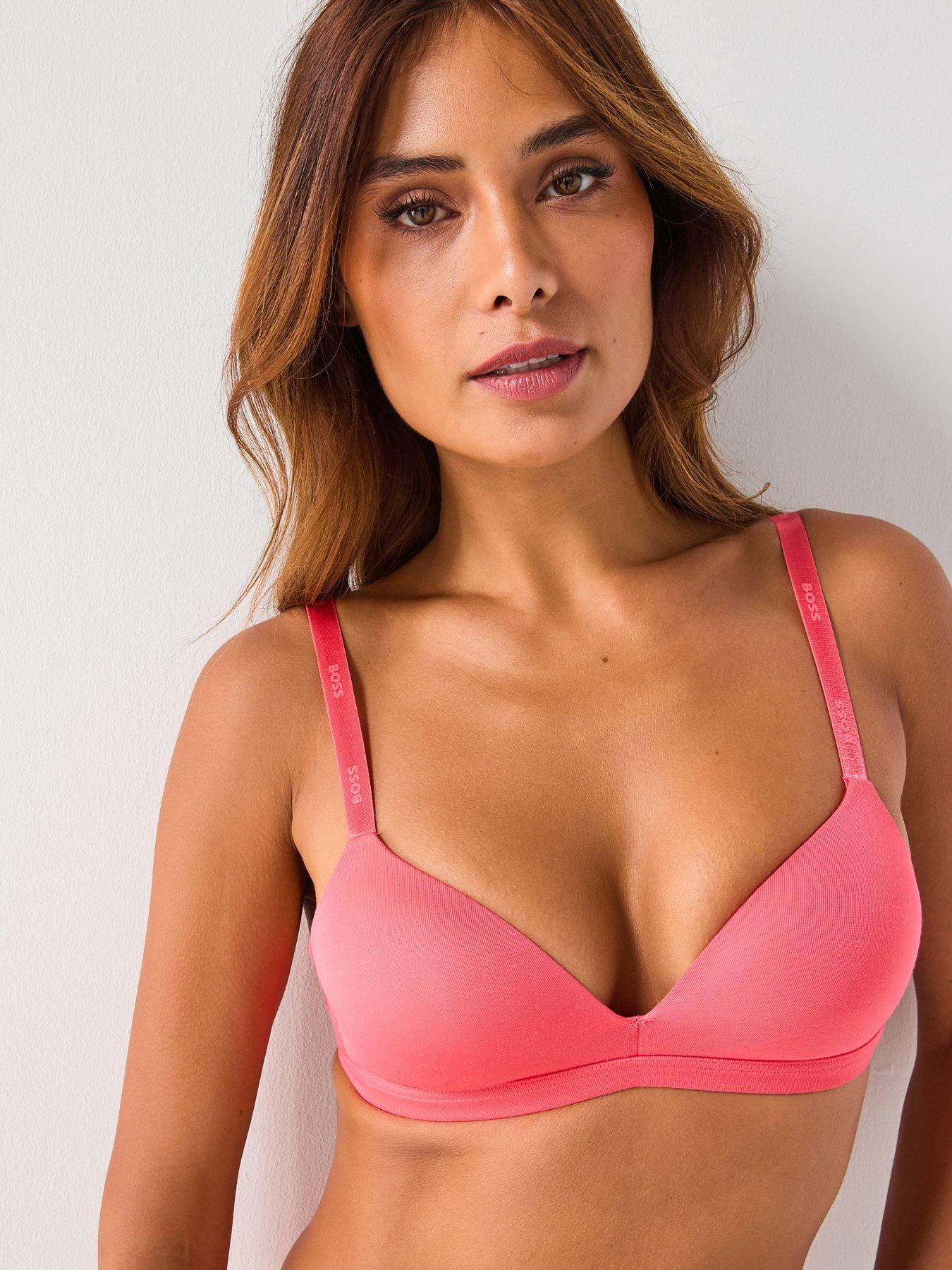  image of boss-padded-traingle-bralette-pink