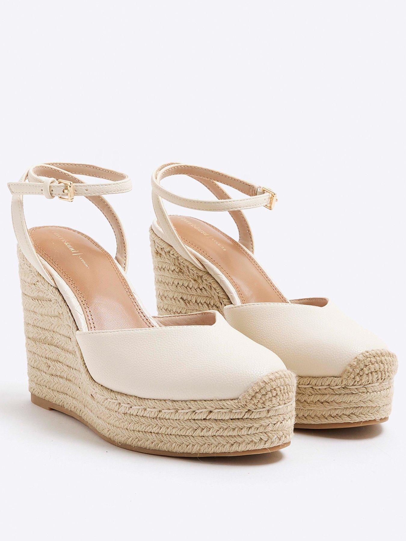  image of river-island-close-toe-wedge-cream