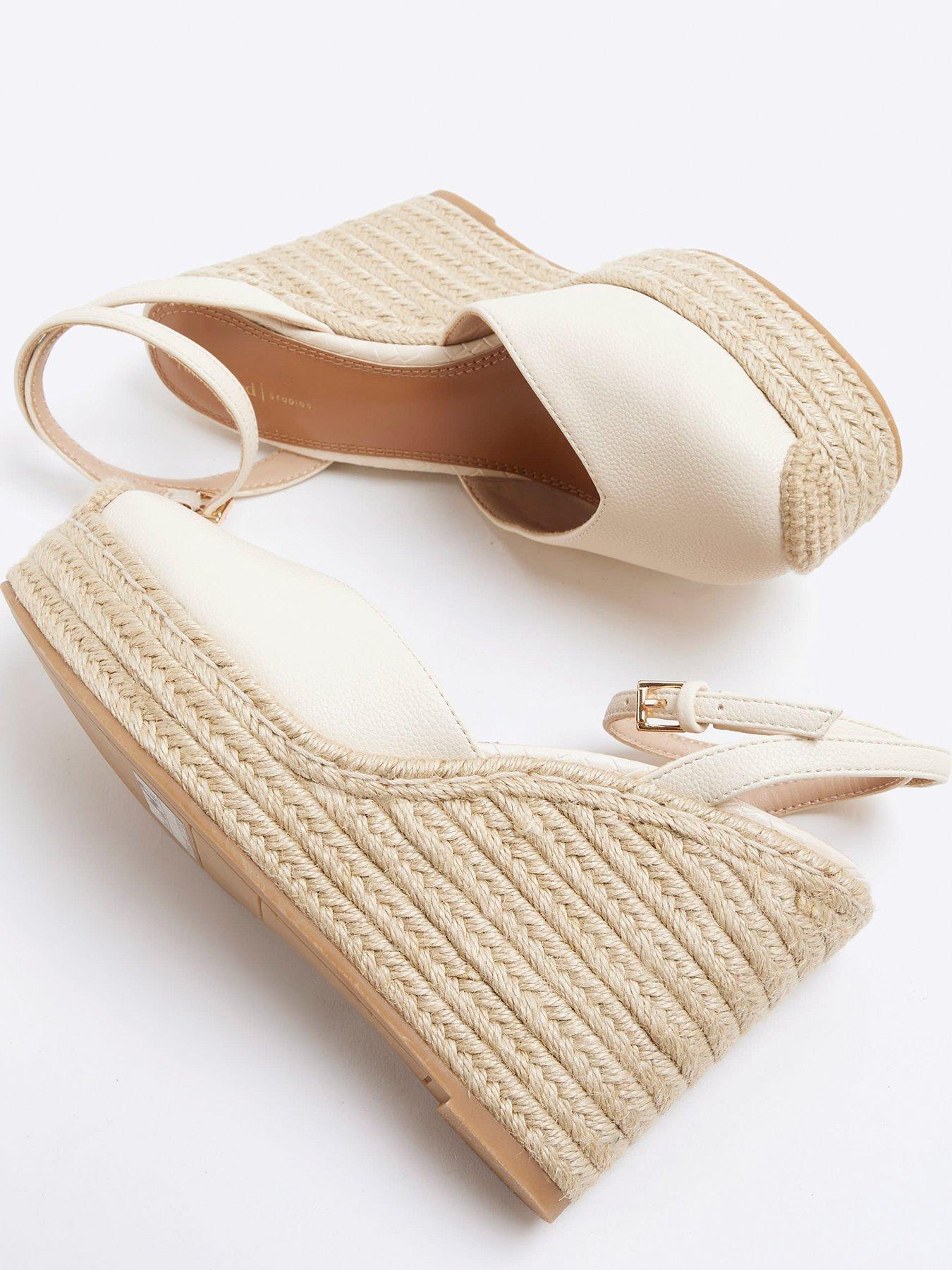  image of river-island-close-toe-wedge-cream