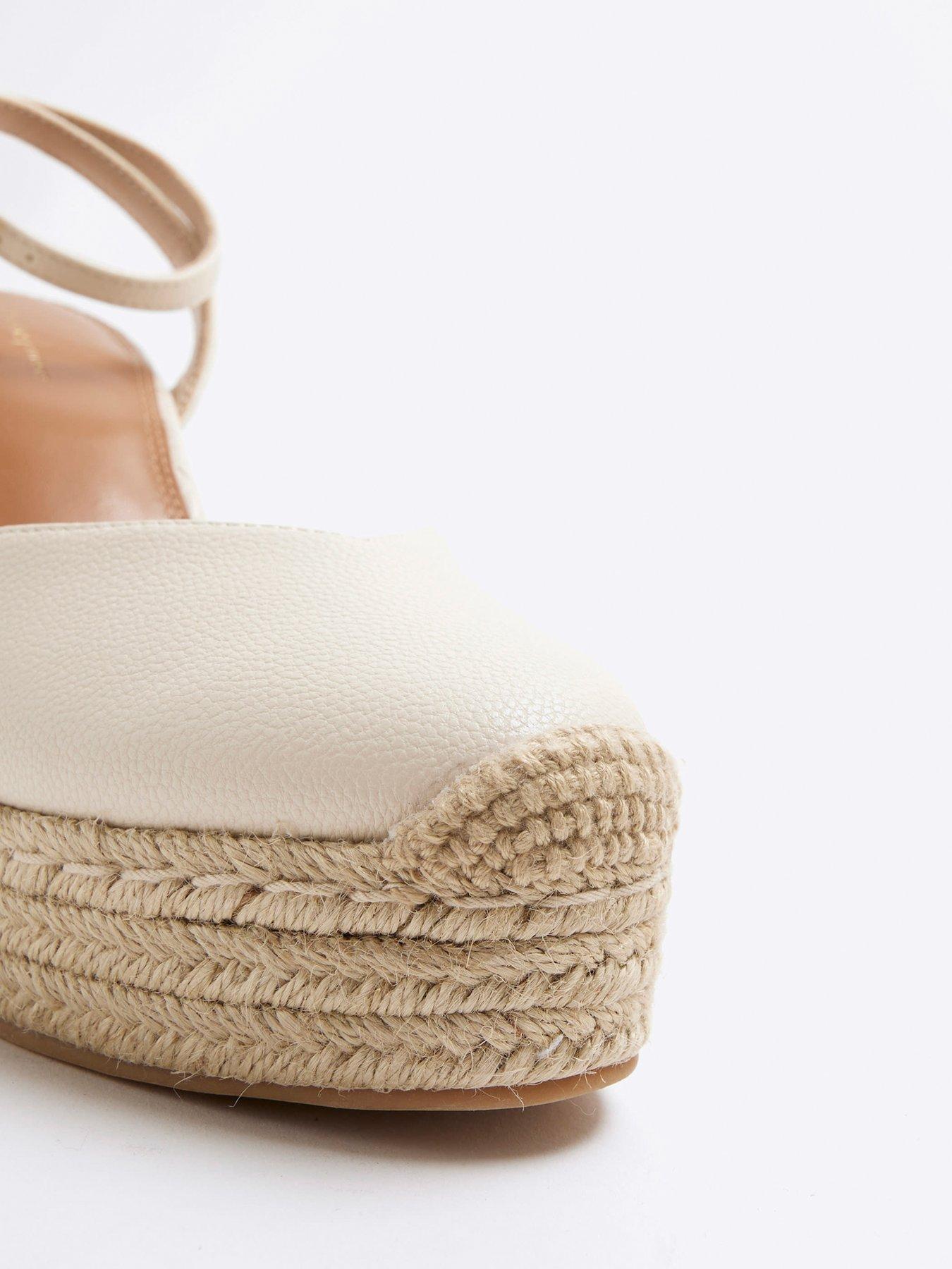  image of river-island-close-toe-wedge-cream