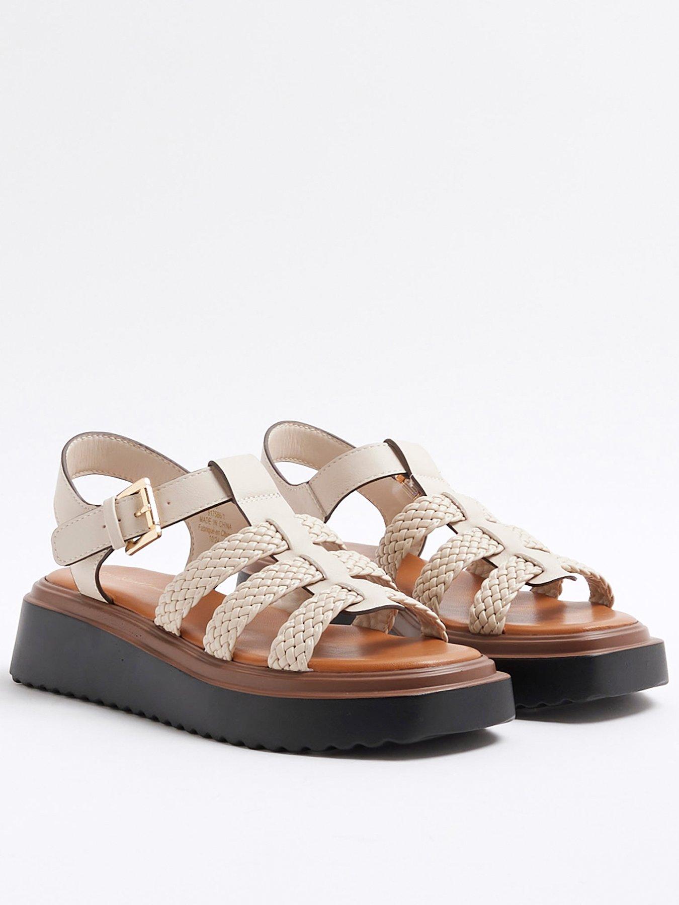 river-island-wide-fit-fisherman-sandal-cream