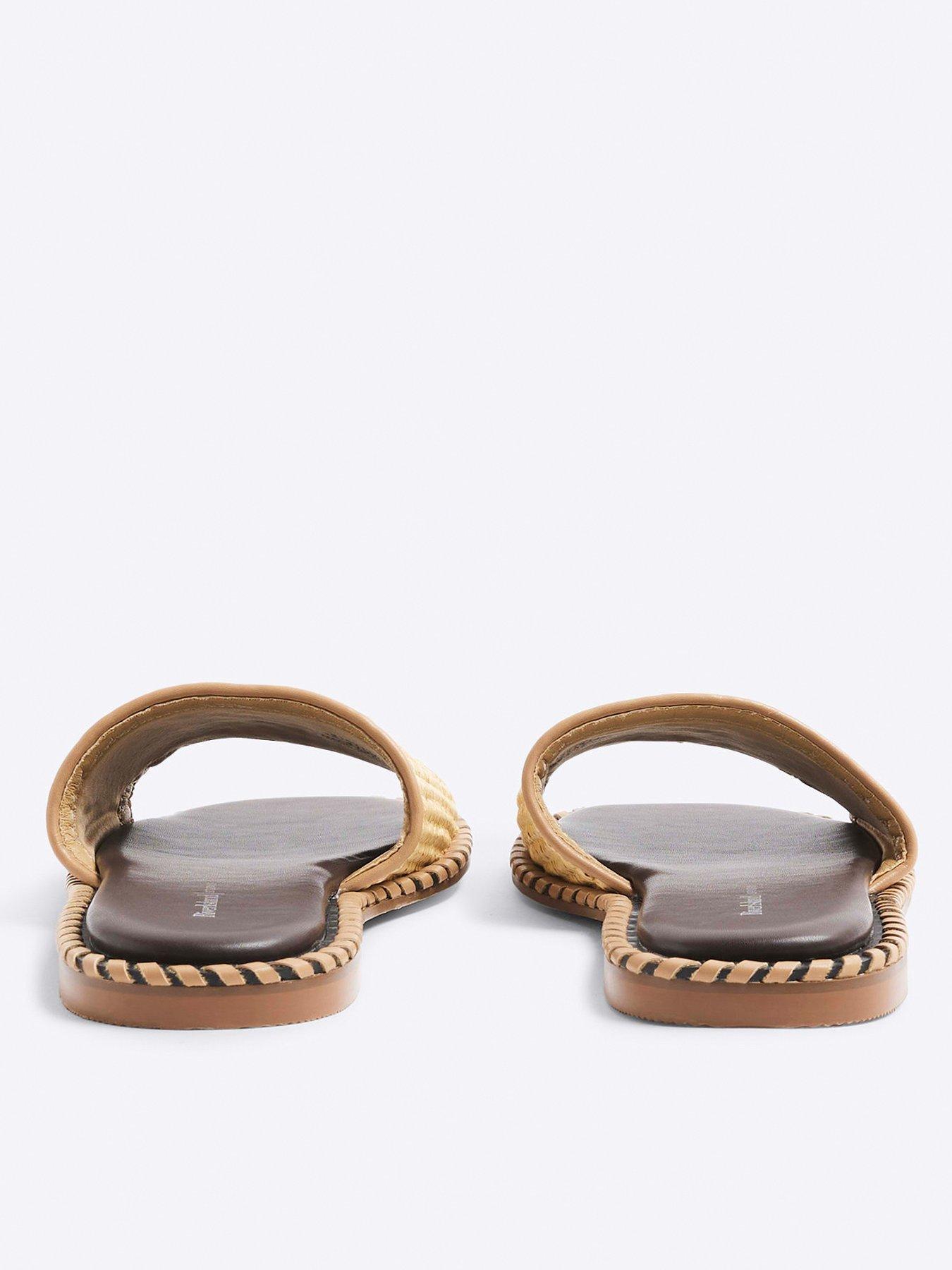  image of river-island-raffia-flat-sandal-brown