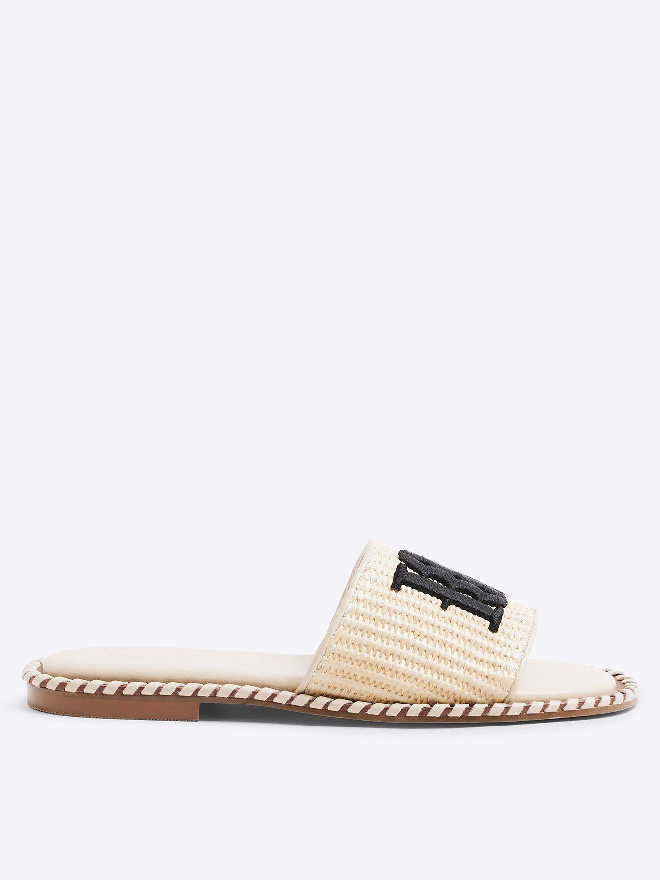  image of river-island-raffia-flat-sandal-beige