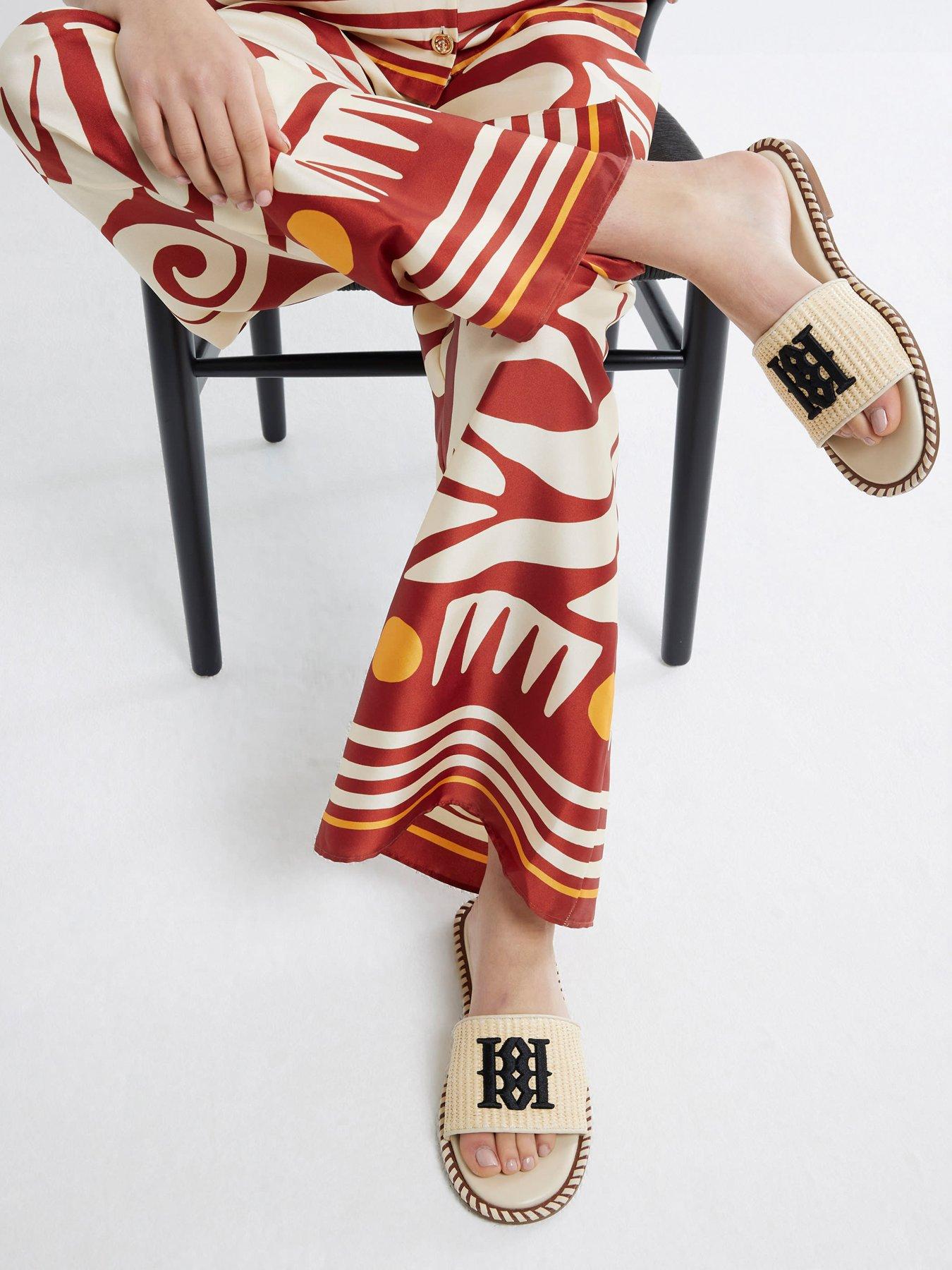  image of river-island-raffia-flat-sandal-beige