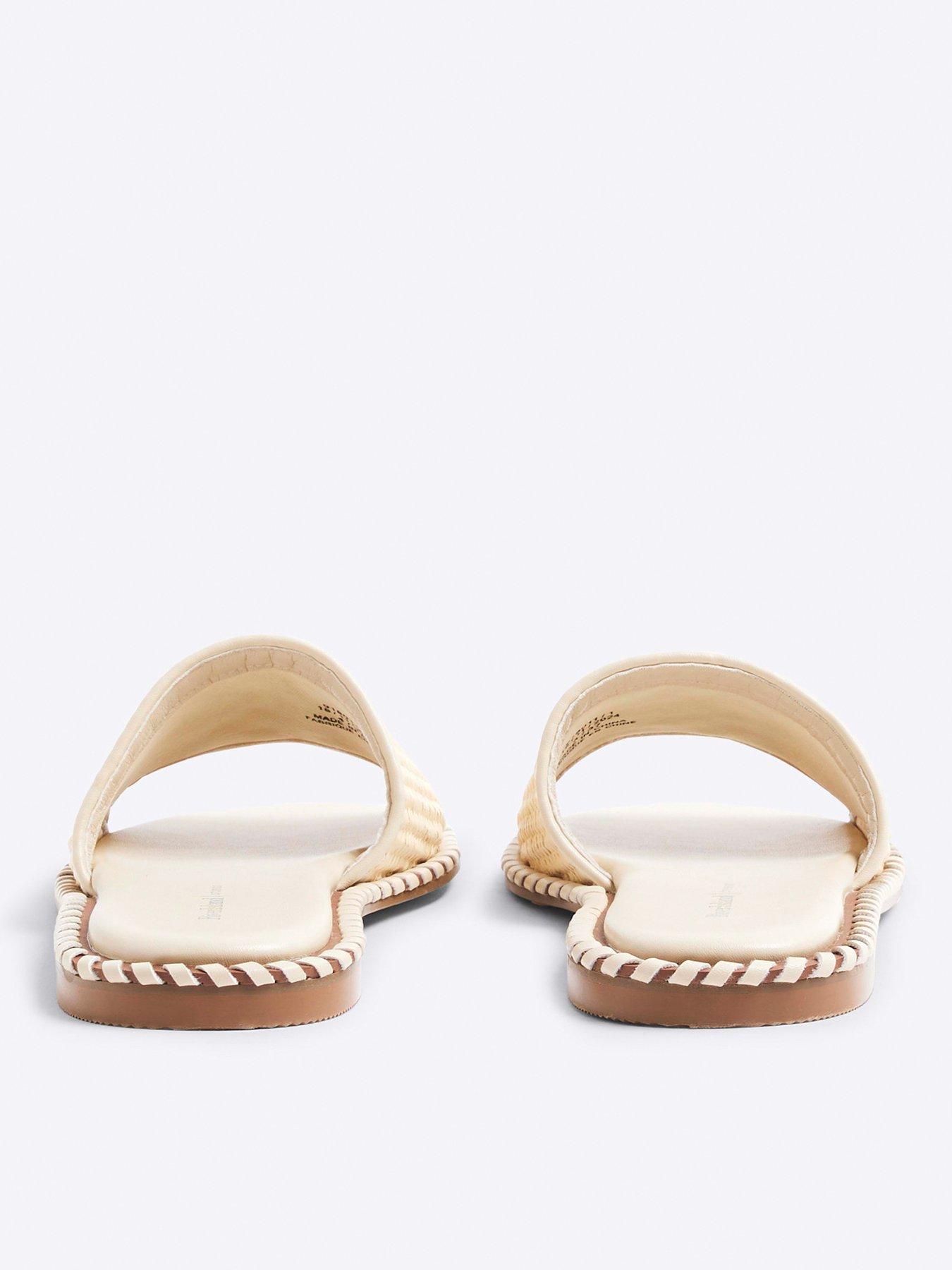  image of river-island-raffia-flat-sandal-beige