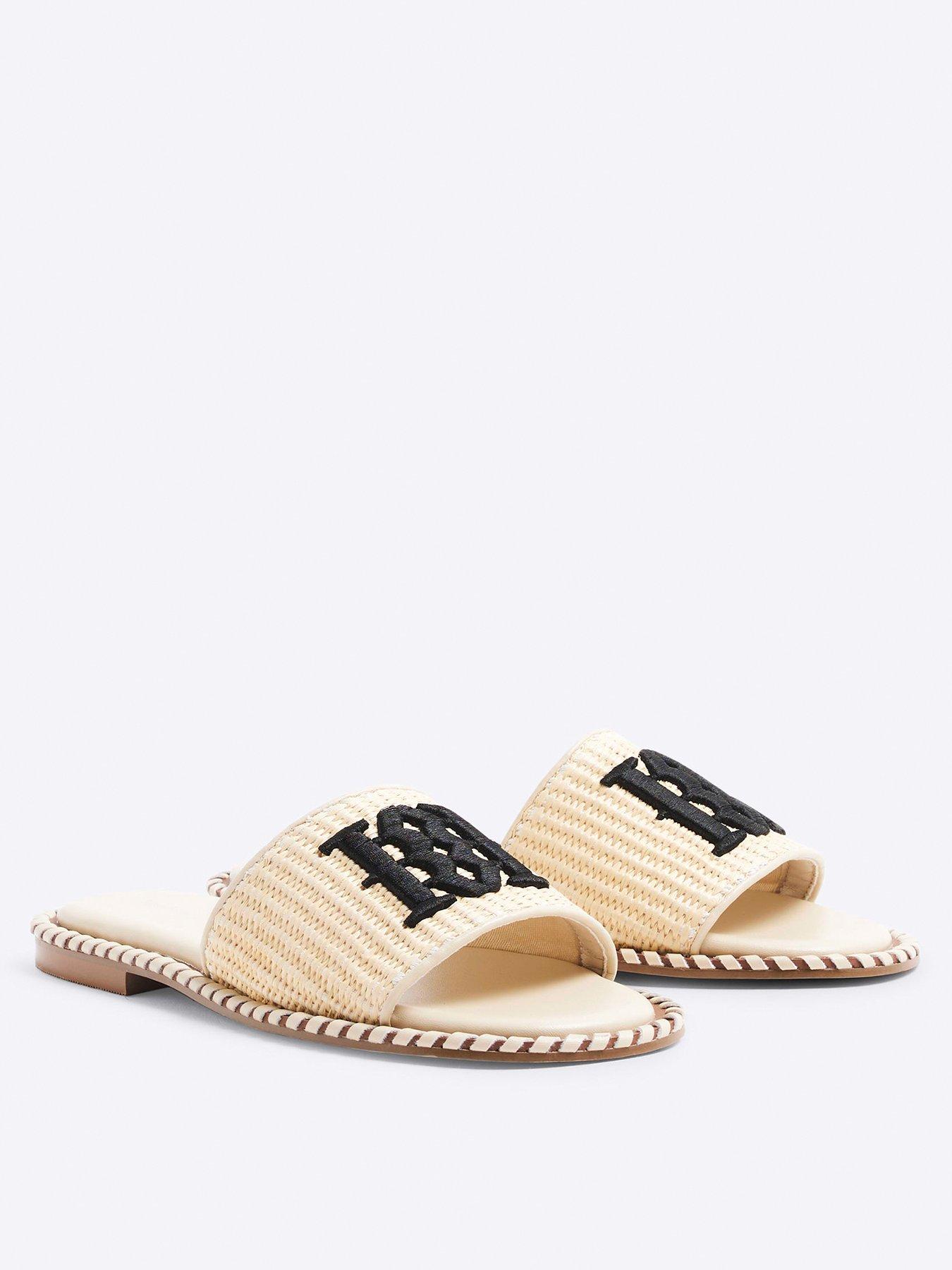  image of river-island-raffia-flat-sandal-beige