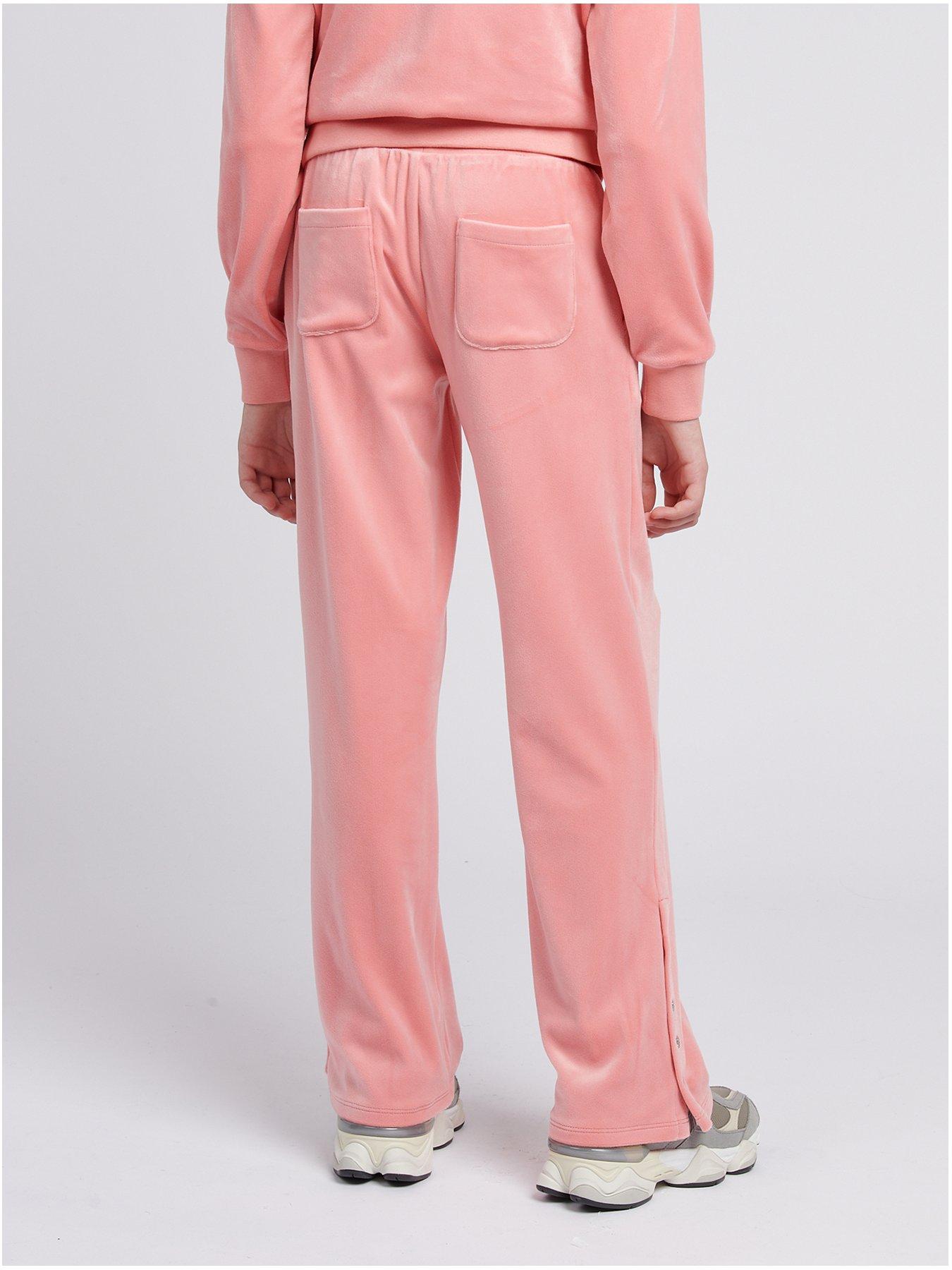Image 3 of 7 of Juicy Couture Girls Popper Straight Leg Joggers - Light Orange