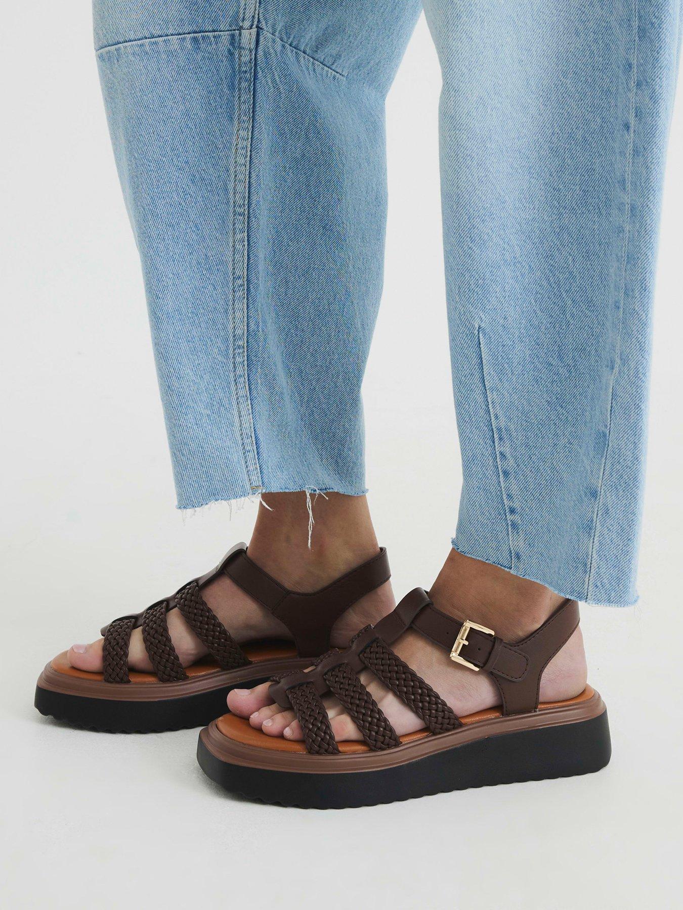  image of river-island-fisherman-flatform-sandal-brown