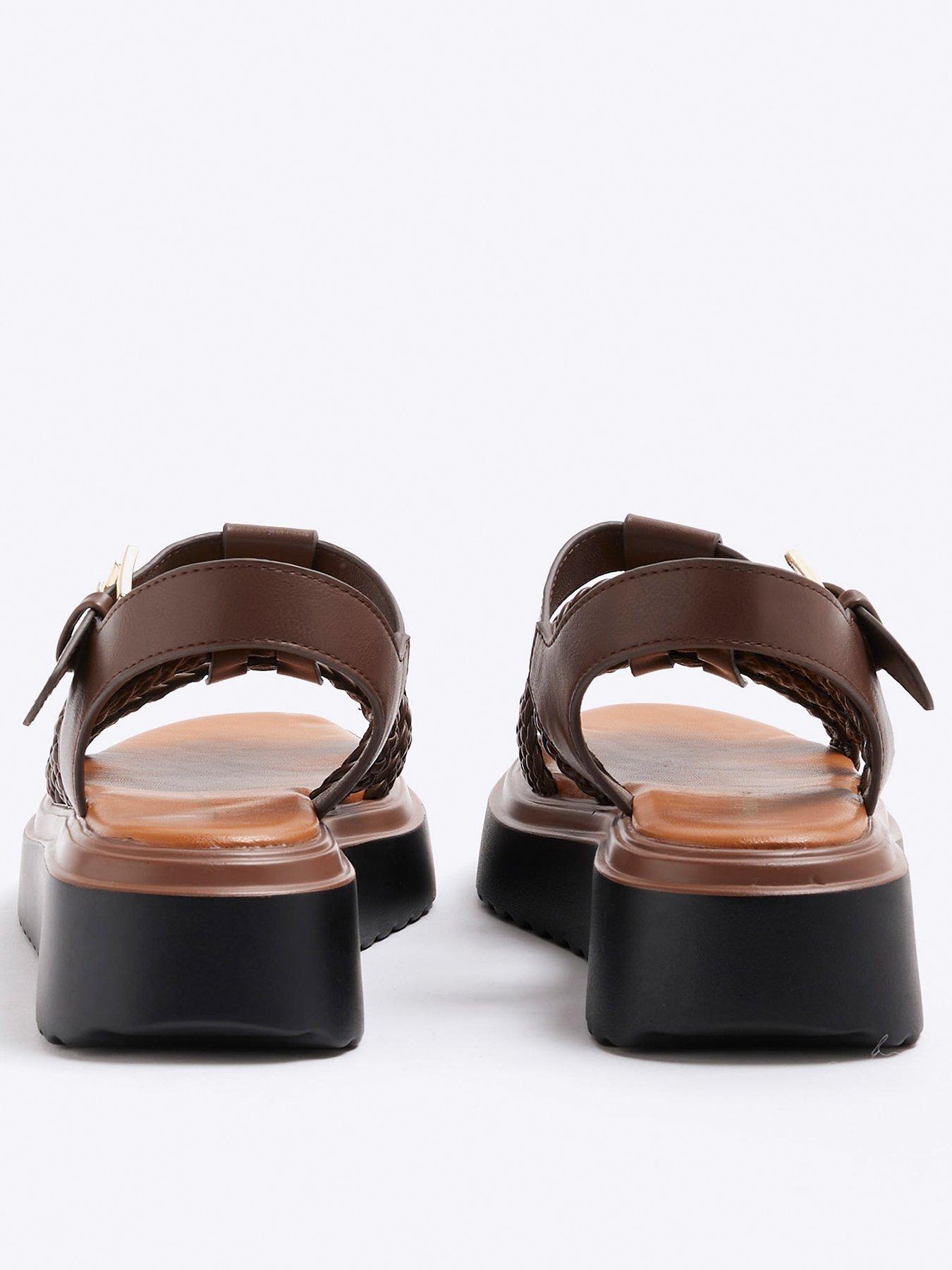  image of river-island-fisherman-flatform-sandal-brown