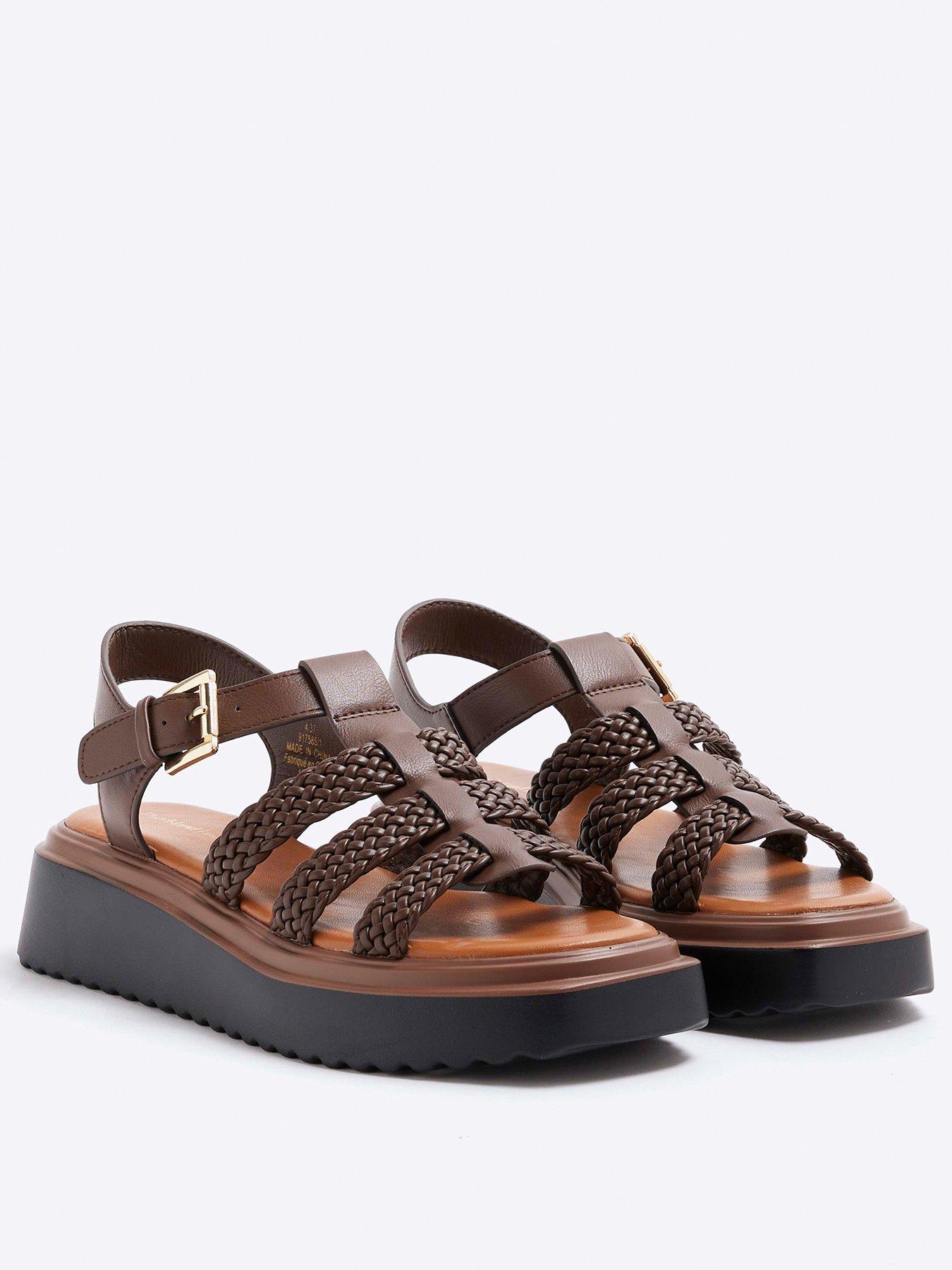  image of river-island-fisherman-flatform-sandal-brown