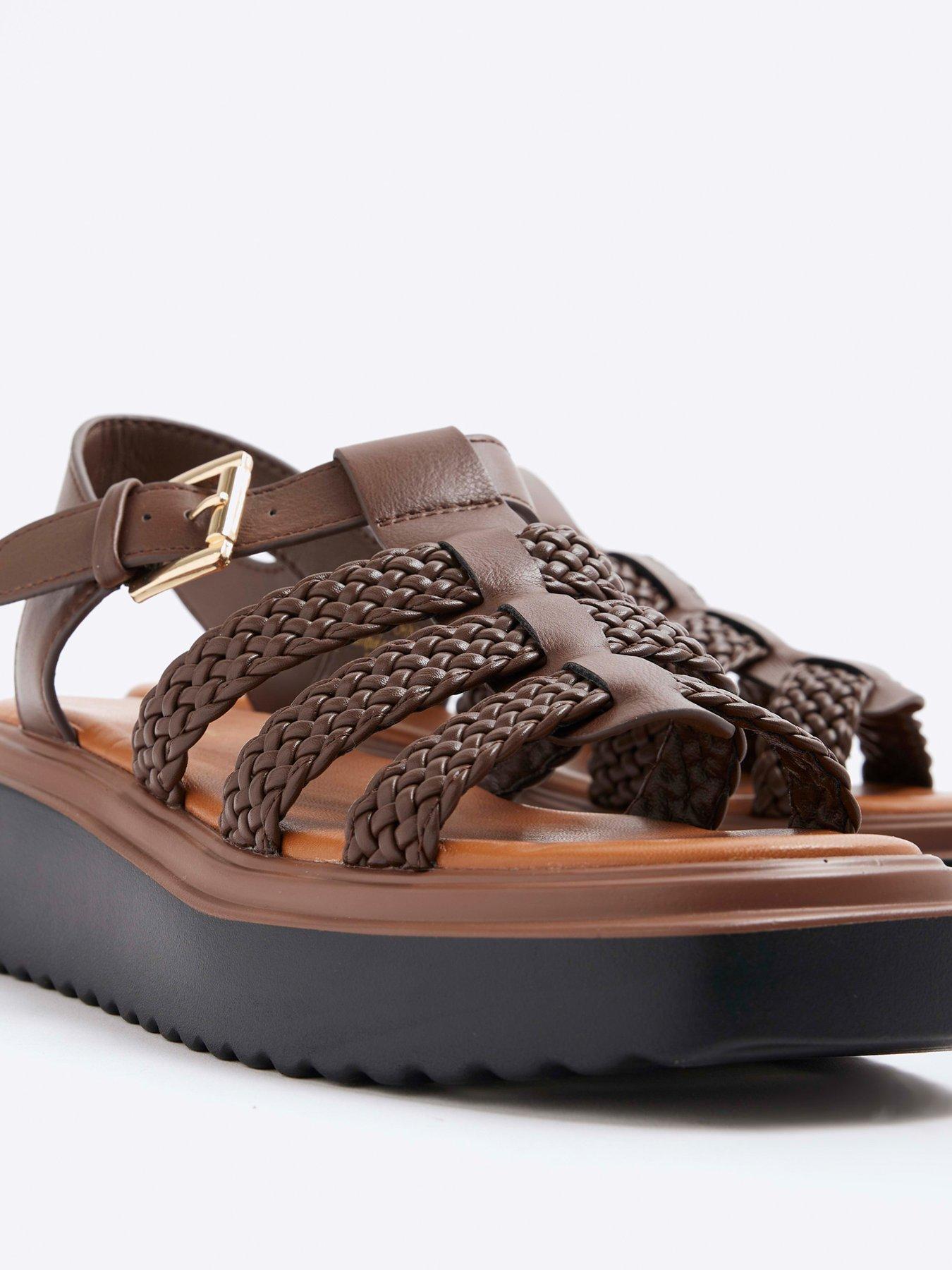  image of river-island-fisherman-flatform-sandal-brown
