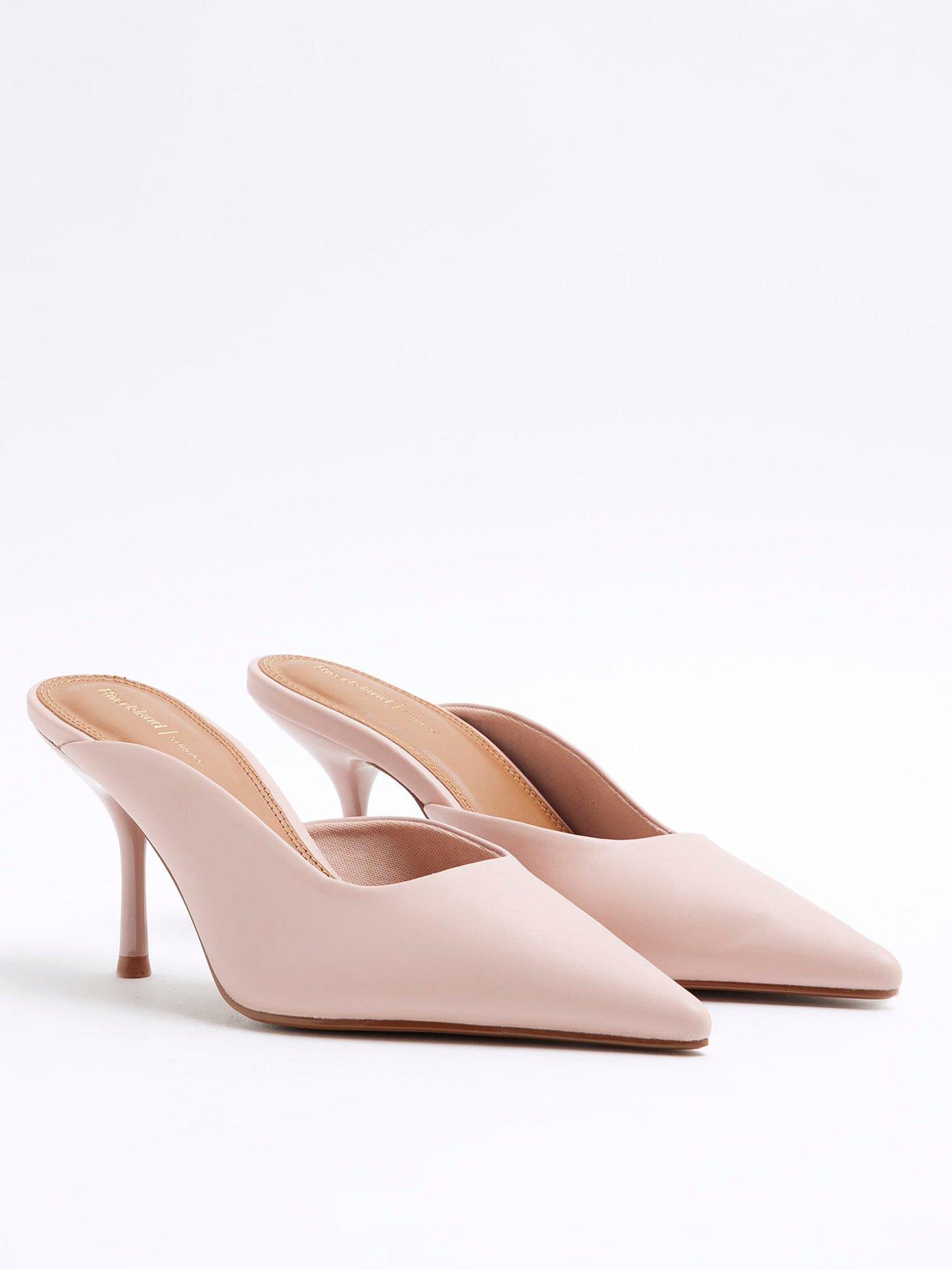  image of river-island-beaded-flower-court-shoe-pink