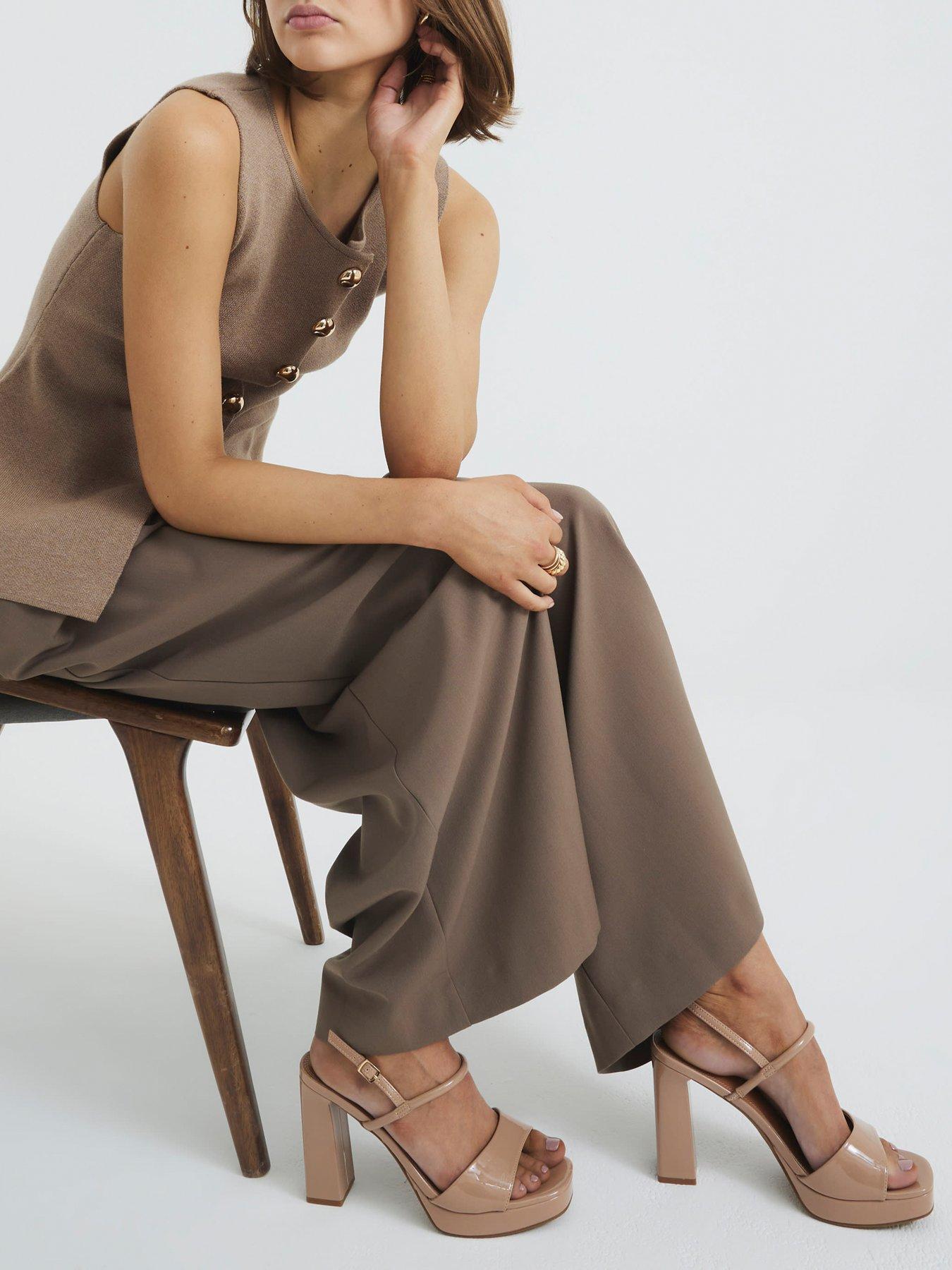 image of river-island-sling-back-platform-sandal-pink