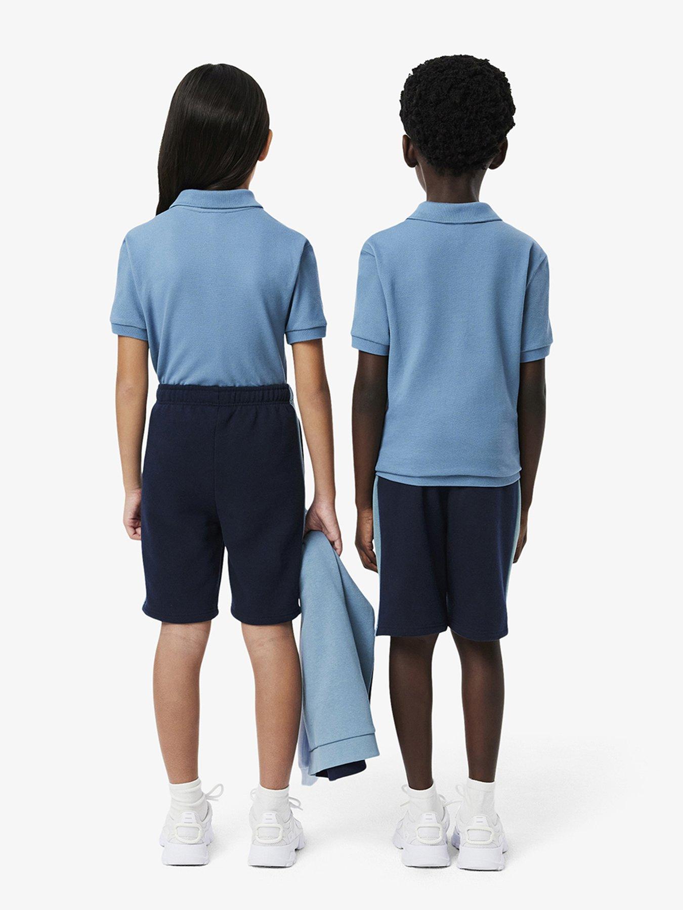  image of lacoste-kids-colour-block-shorts-blue