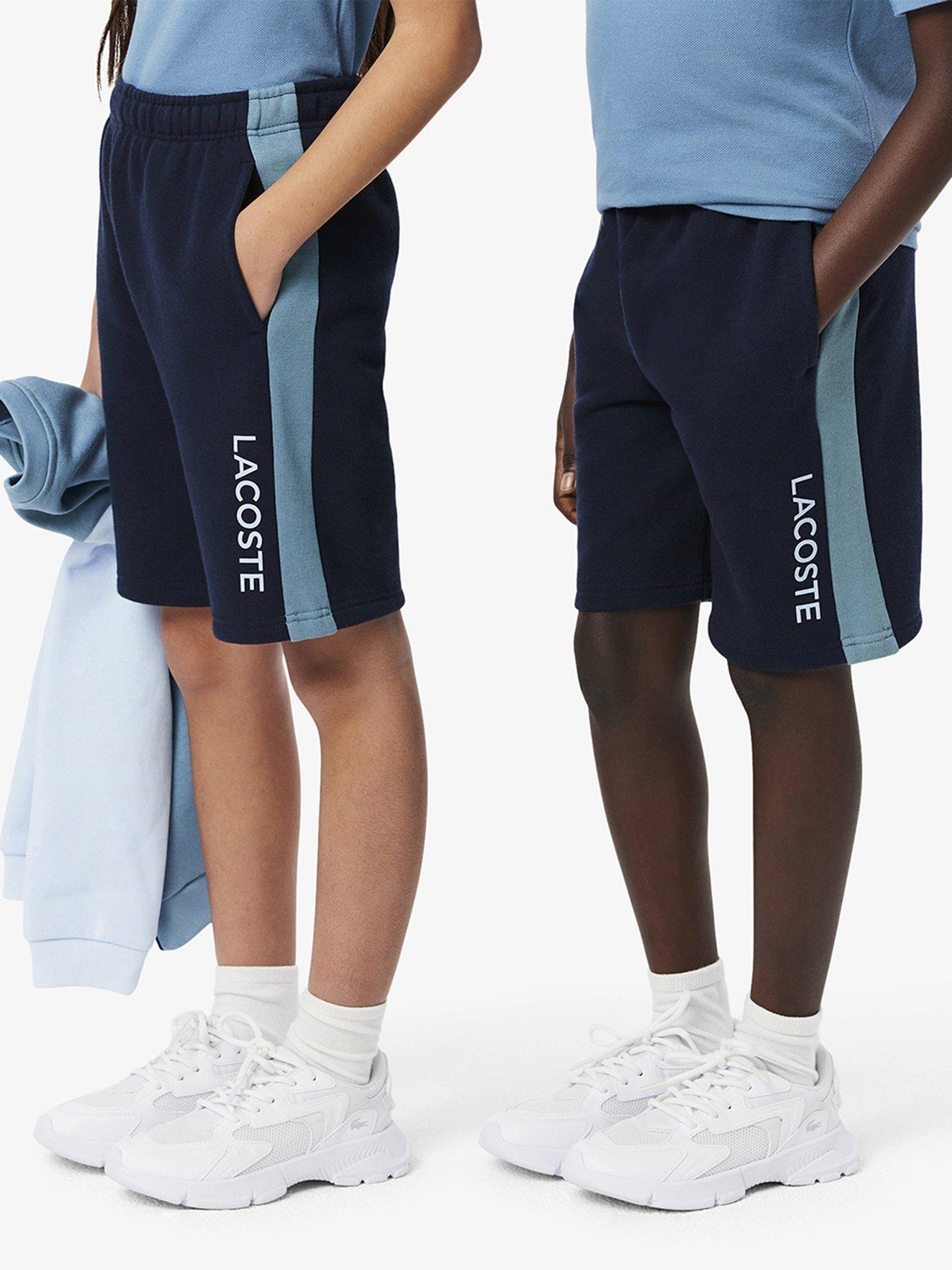  image of lacoste-kids-colour-block-shorts-blue