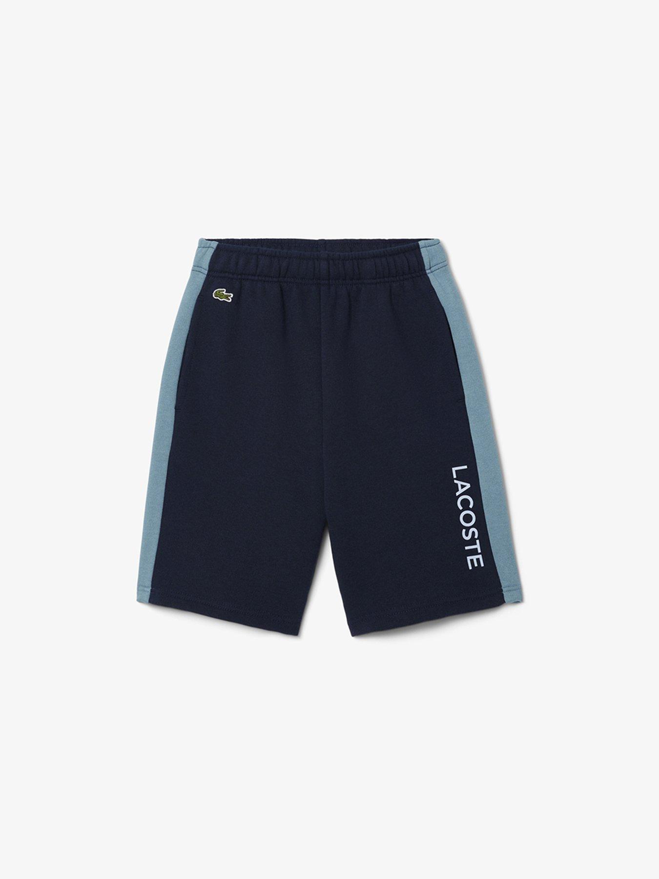  image of lacoste-kids-colour-block-shorts-blue