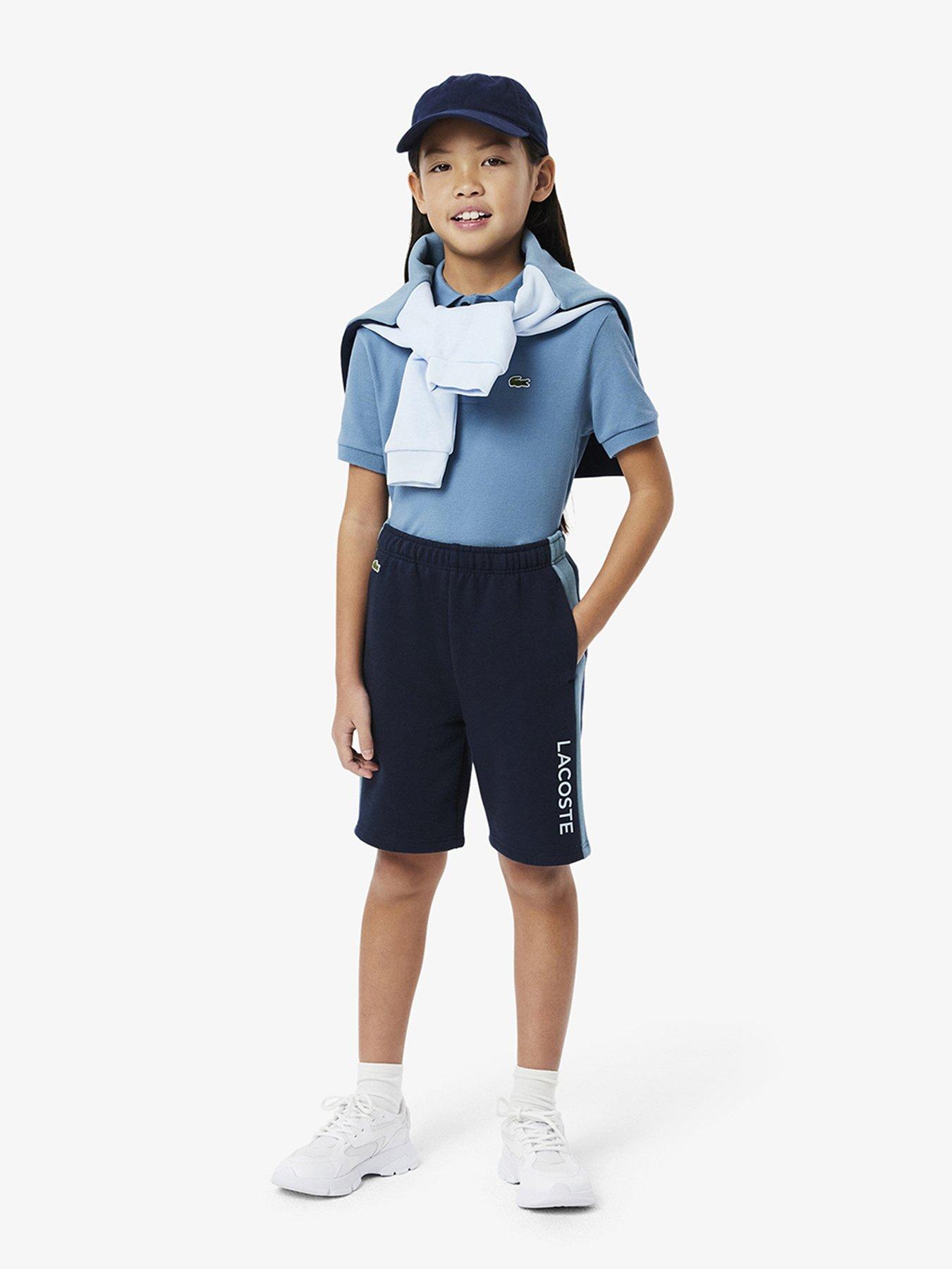  image of lacoste-kids-colour-block-shorts-blue