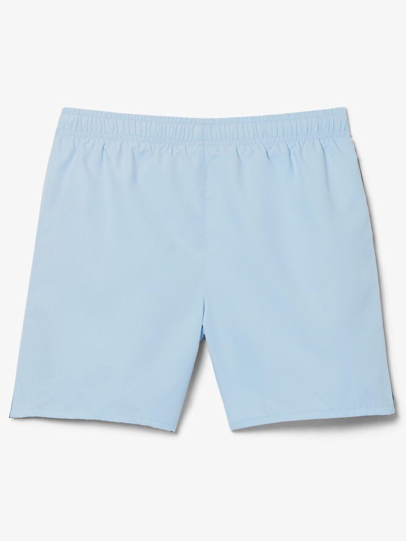  image of lacoste-kids-colour-block-swim-shorts-blue