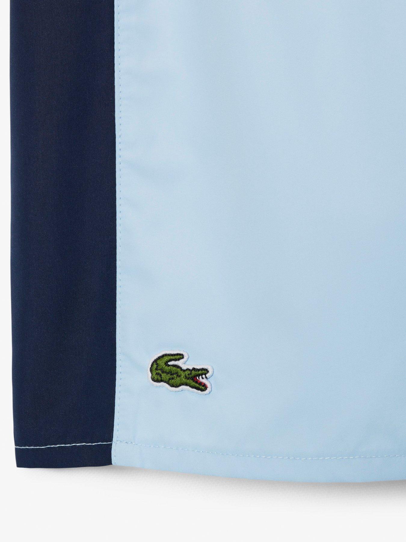  image of lacoste-kids-colour-block-swim-shorts-blue