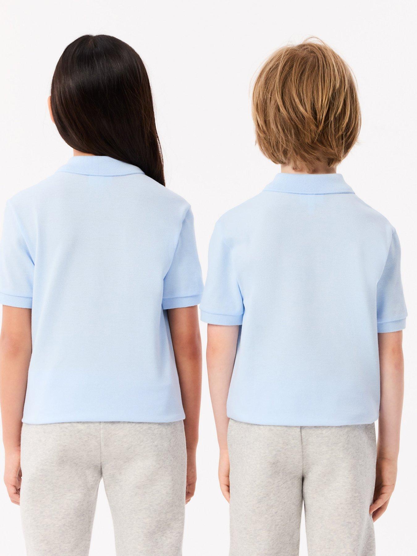  image of lacoste-kids-core-essentials-short-sleeve-polo-shirt-light-blue