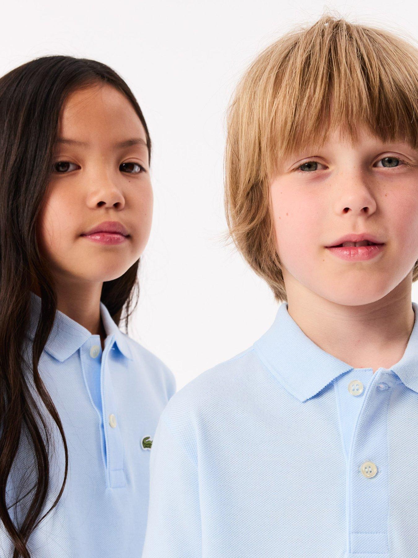  image of lacoste-kids-core-essentials-short-sleeve-polo-shirt-light-blue