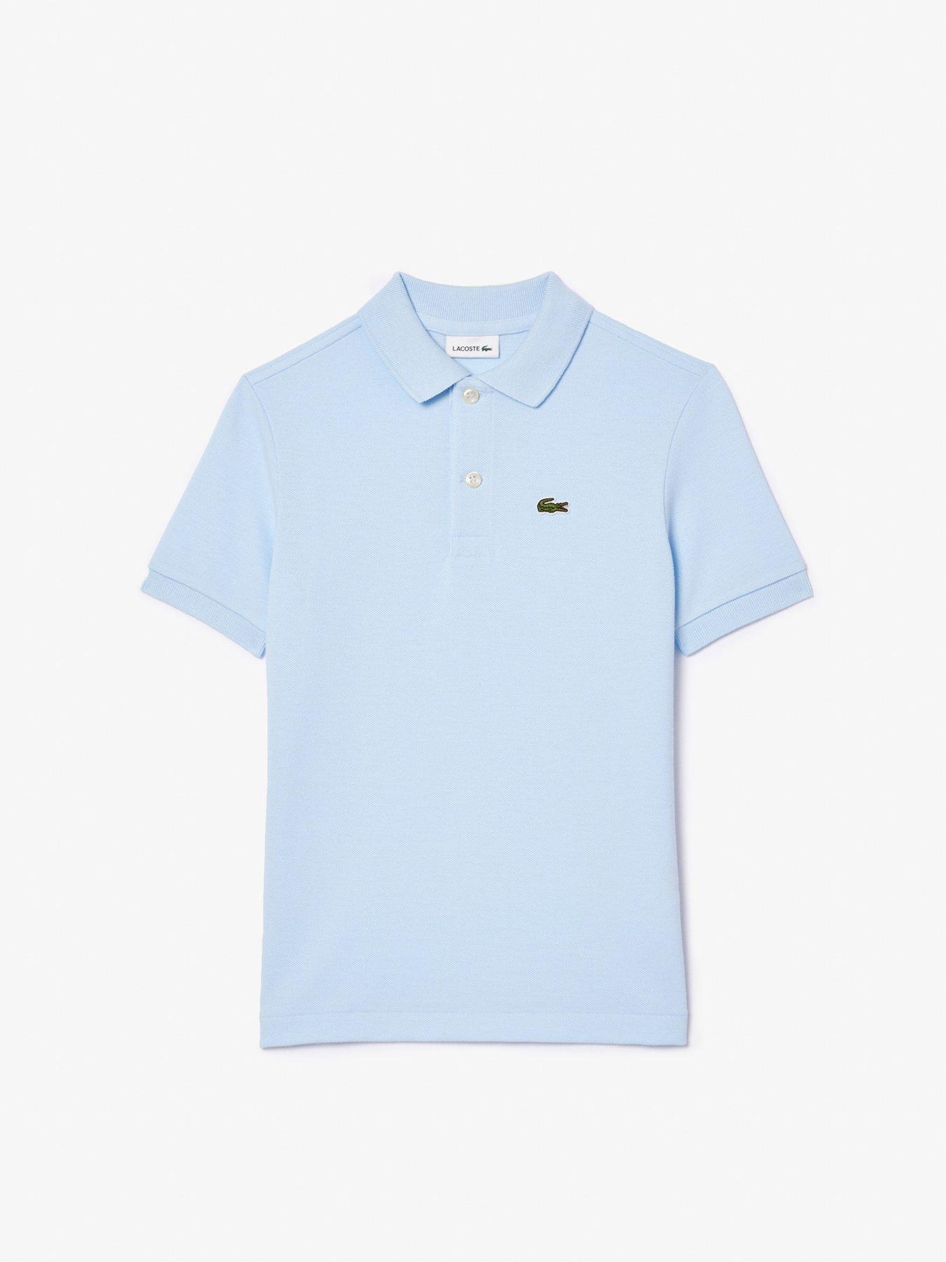  image of lacoste-kids-core-essentials-short-sleeve-polo-shirt-light-blue