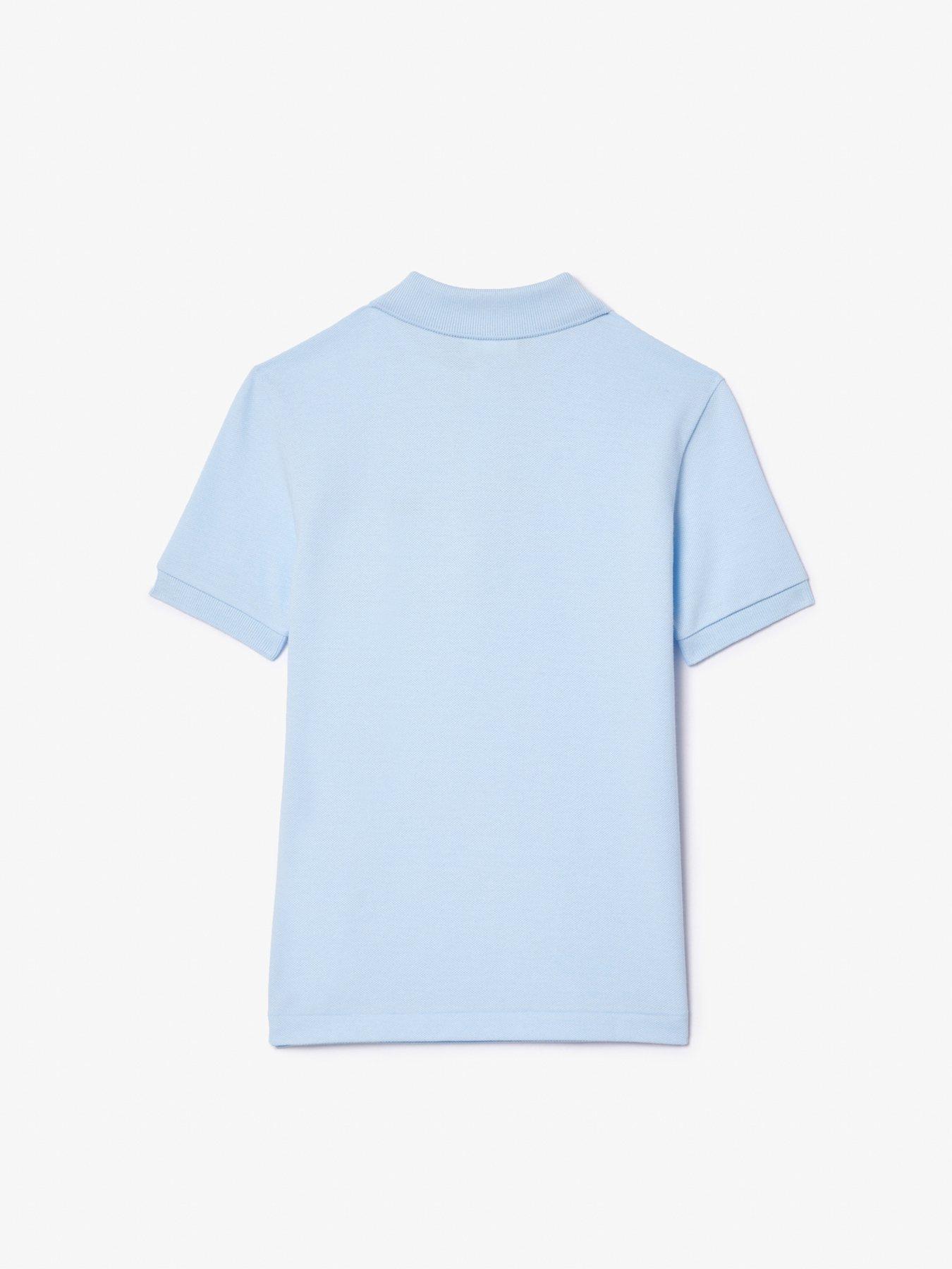  image of lacoste-kids-core-essentials-short-sleeve-polo-shirt-light-blue
