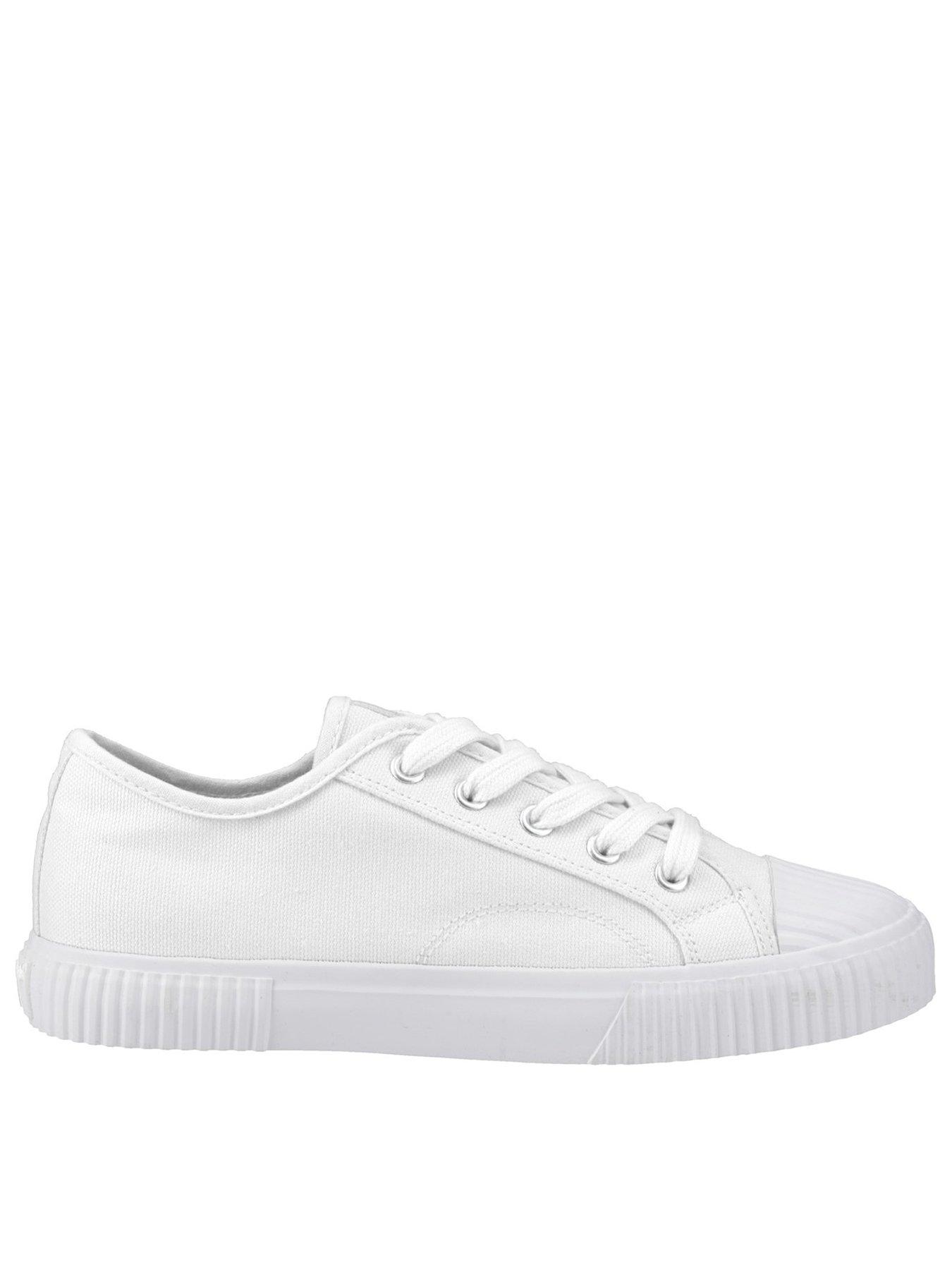 Hush Puppies Freya Canvas Trainer - White