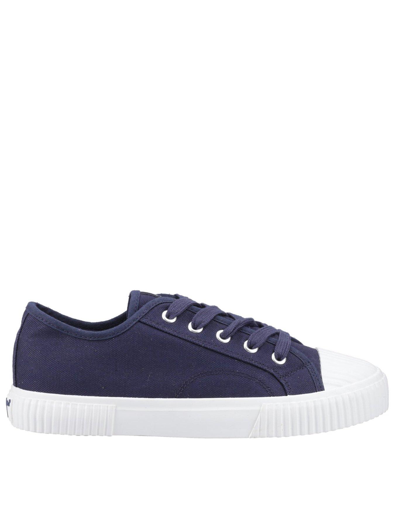  image of hush-puppies-freya-canvas-trainer-navy