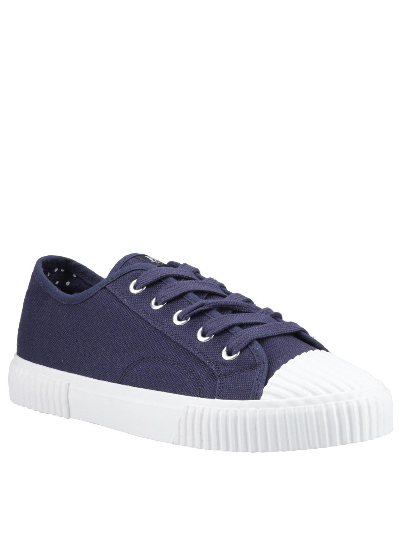  image of hush-puppies-freya-canvas-trainer-navy
