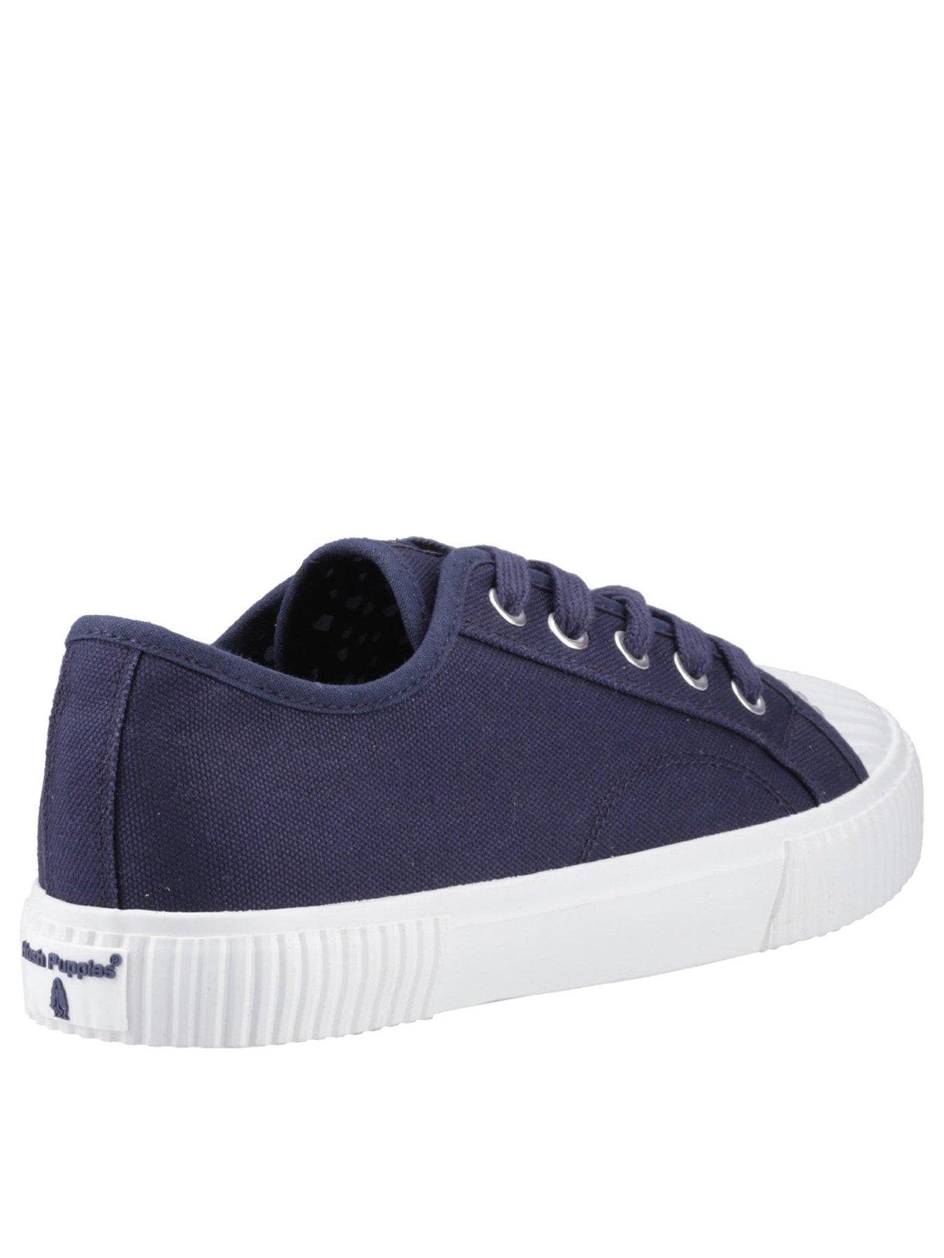  image of hush-puppies-freya-canvas-trainer-navy