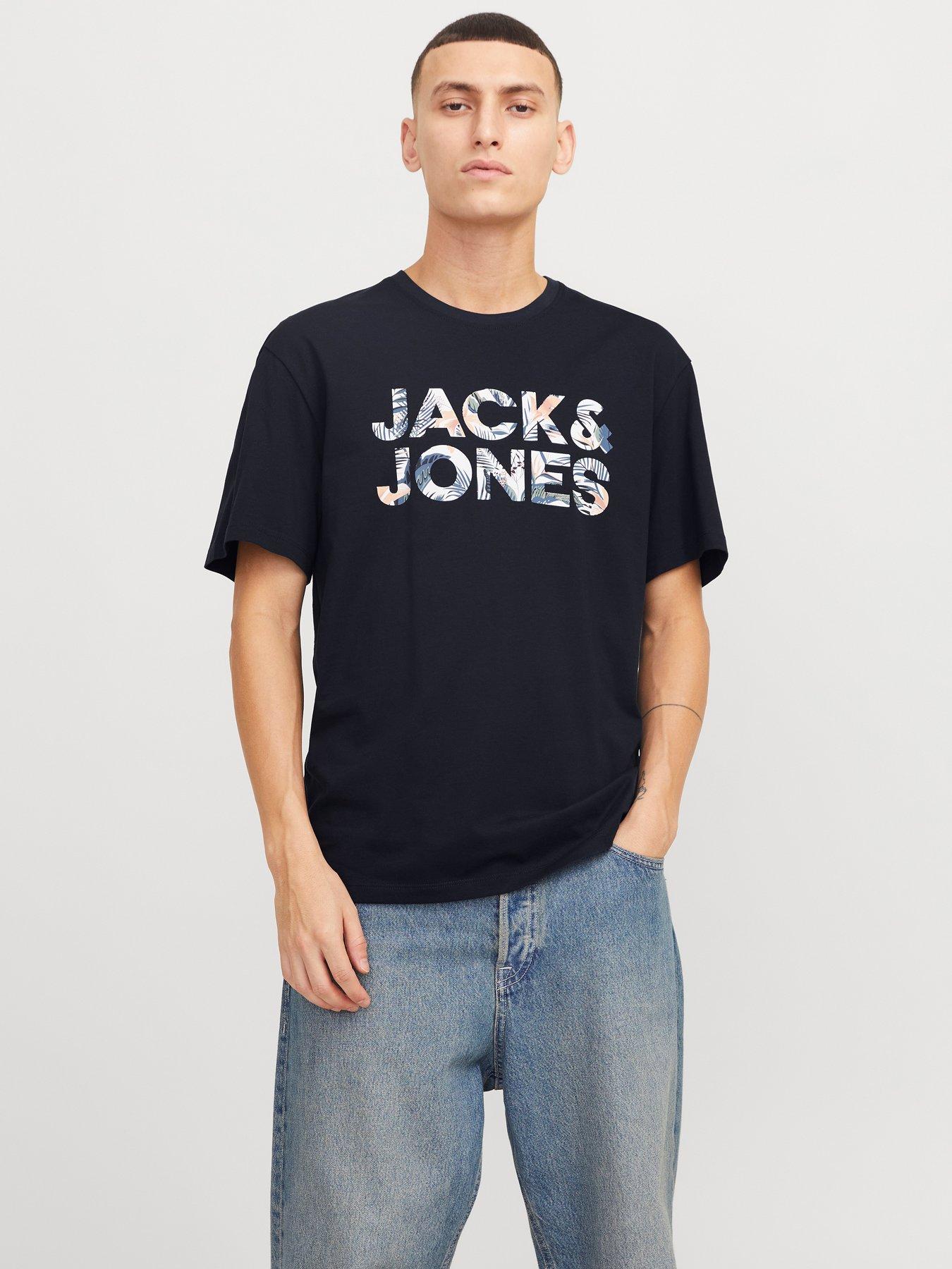  image of jack-jones-bryan-corp-logo-t-shirt-navy