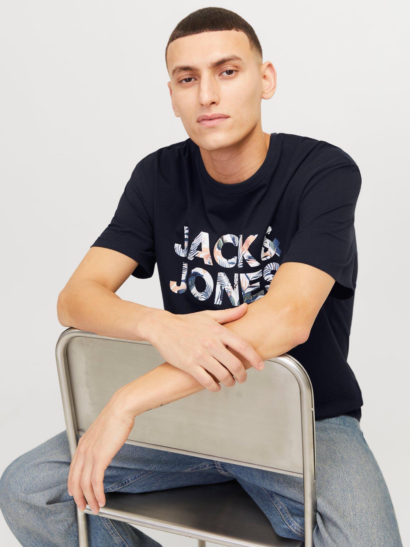  image of jack-jones-bryan-corp-logo-t-shirt-navy