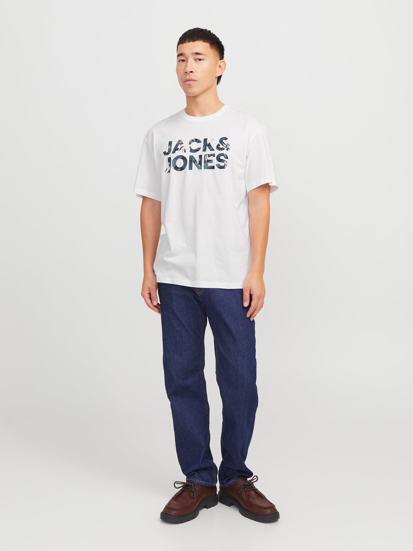 Image 3 of 6 of Jack & Jones Bryan Corp Logo T-Shirt - White