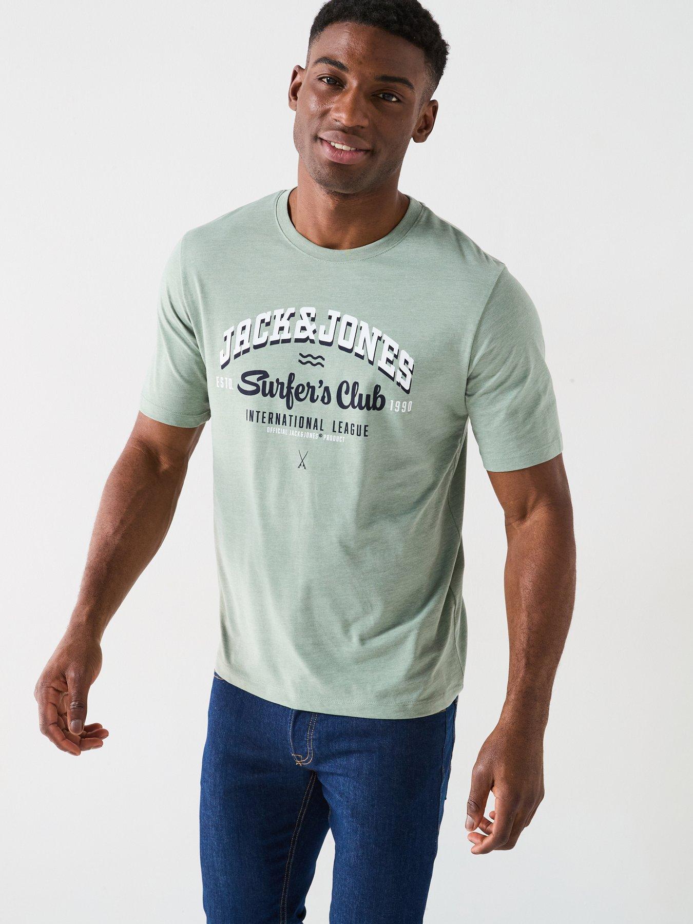  image of jack-jones-logo-t-shirt-light-green