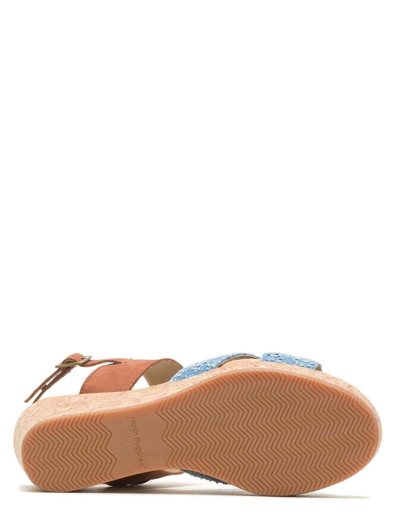  image of hush-puppies-willow-cross-strap-wedge-sandal-denim