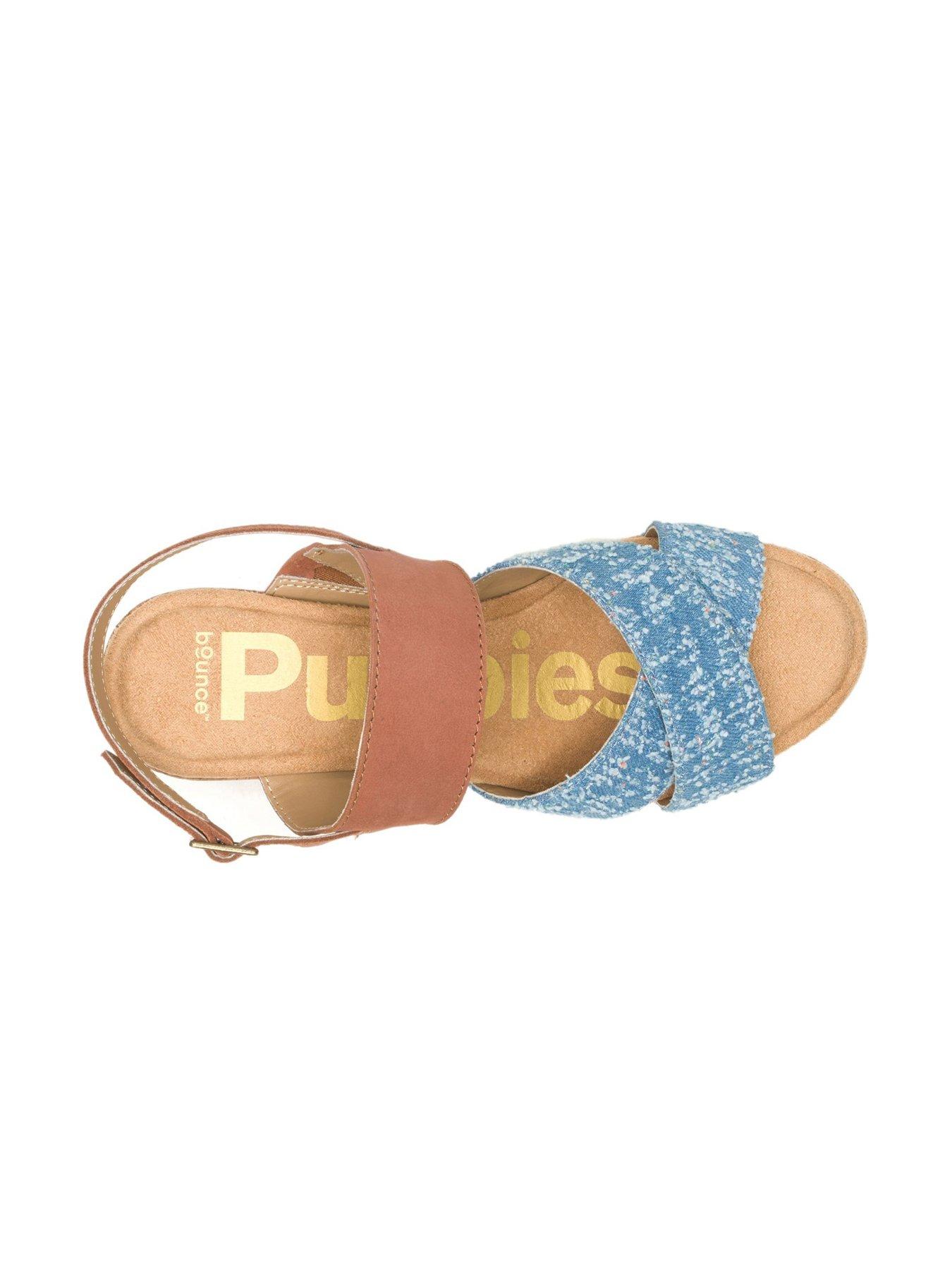  image of hush-puppies-willow-cross-strap-wedge-sandal-denim